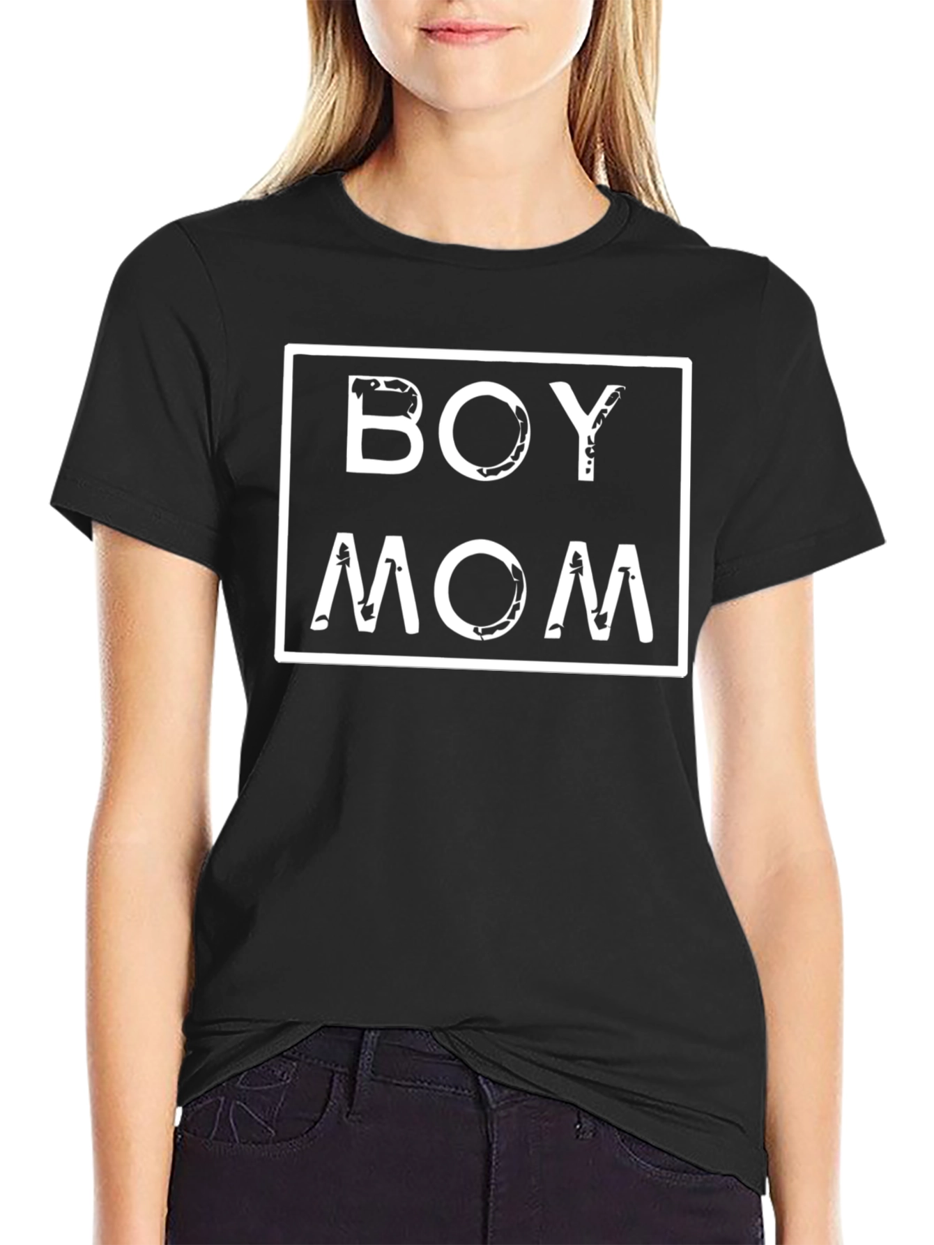 Boy Mom Graphic T-Shirt - Black