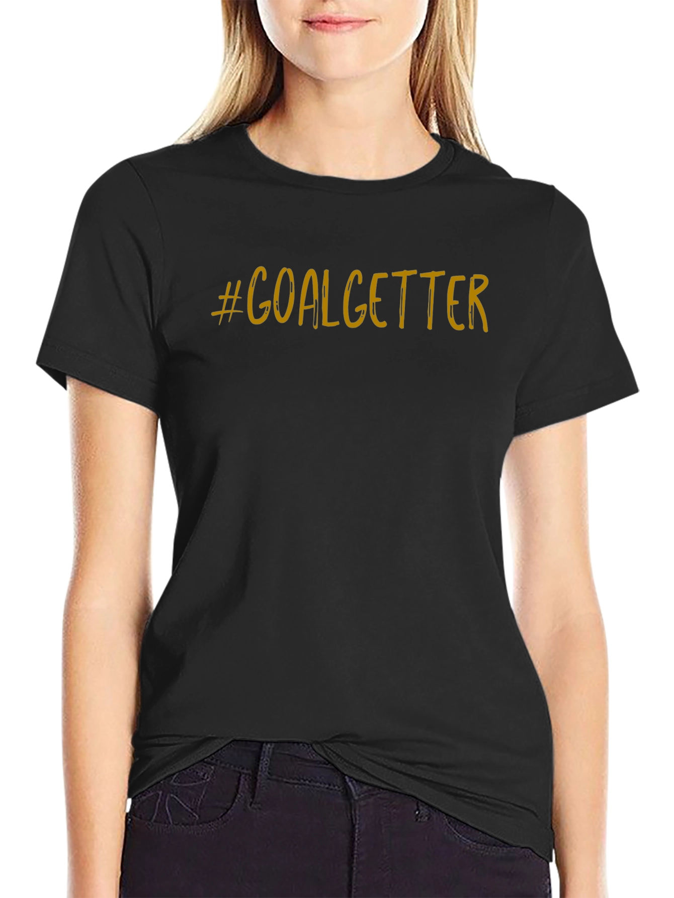 #Goalgetter Black Graphic T-Shirt