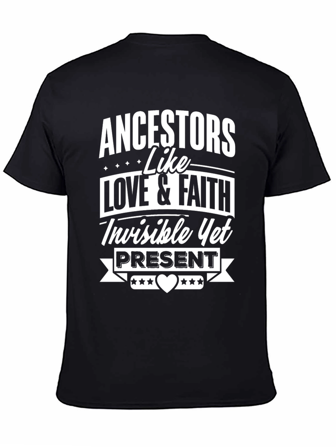 Ancestors Love & Faith Black Graphic T-Shirt