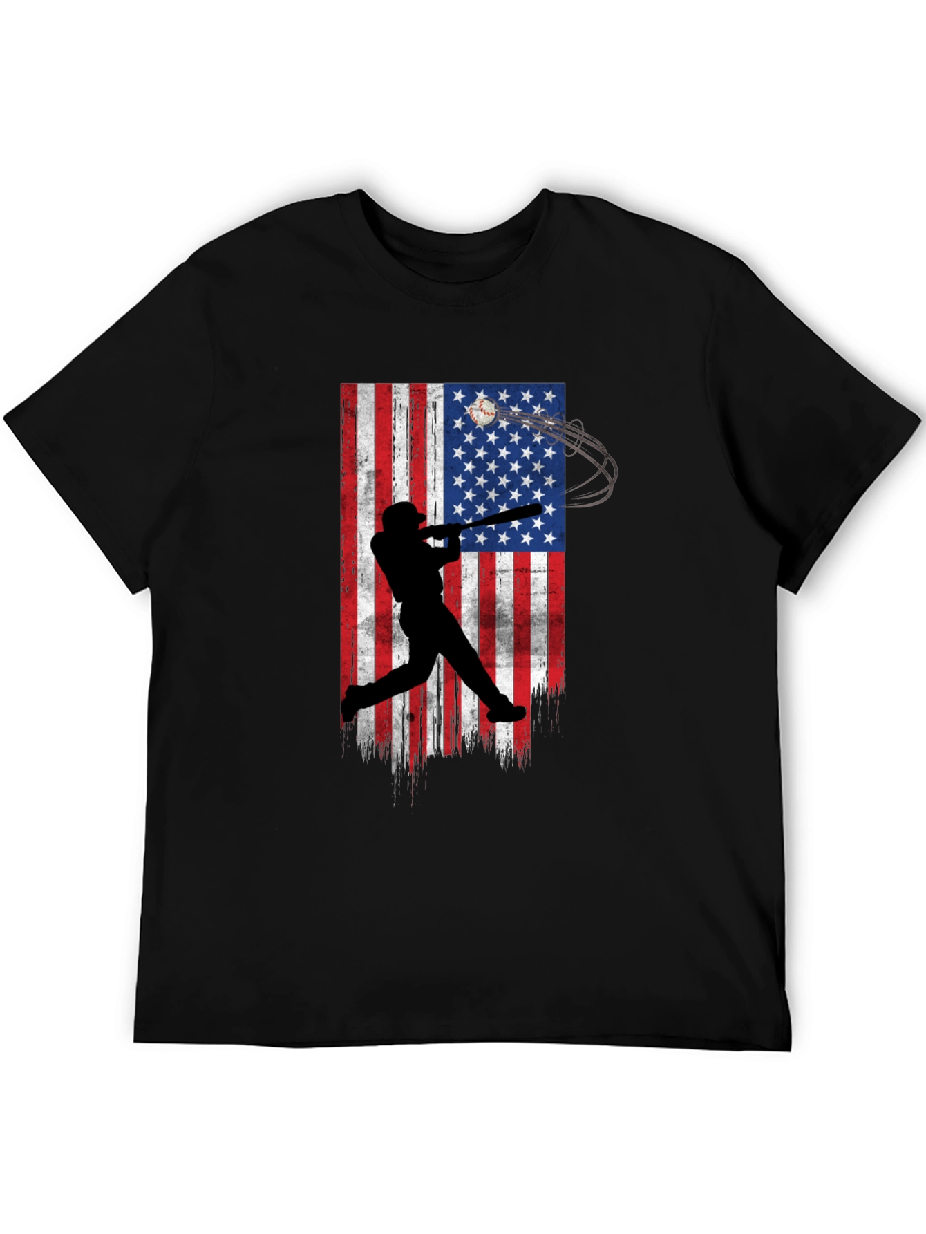 Baseball USA Flag Graphic Tee