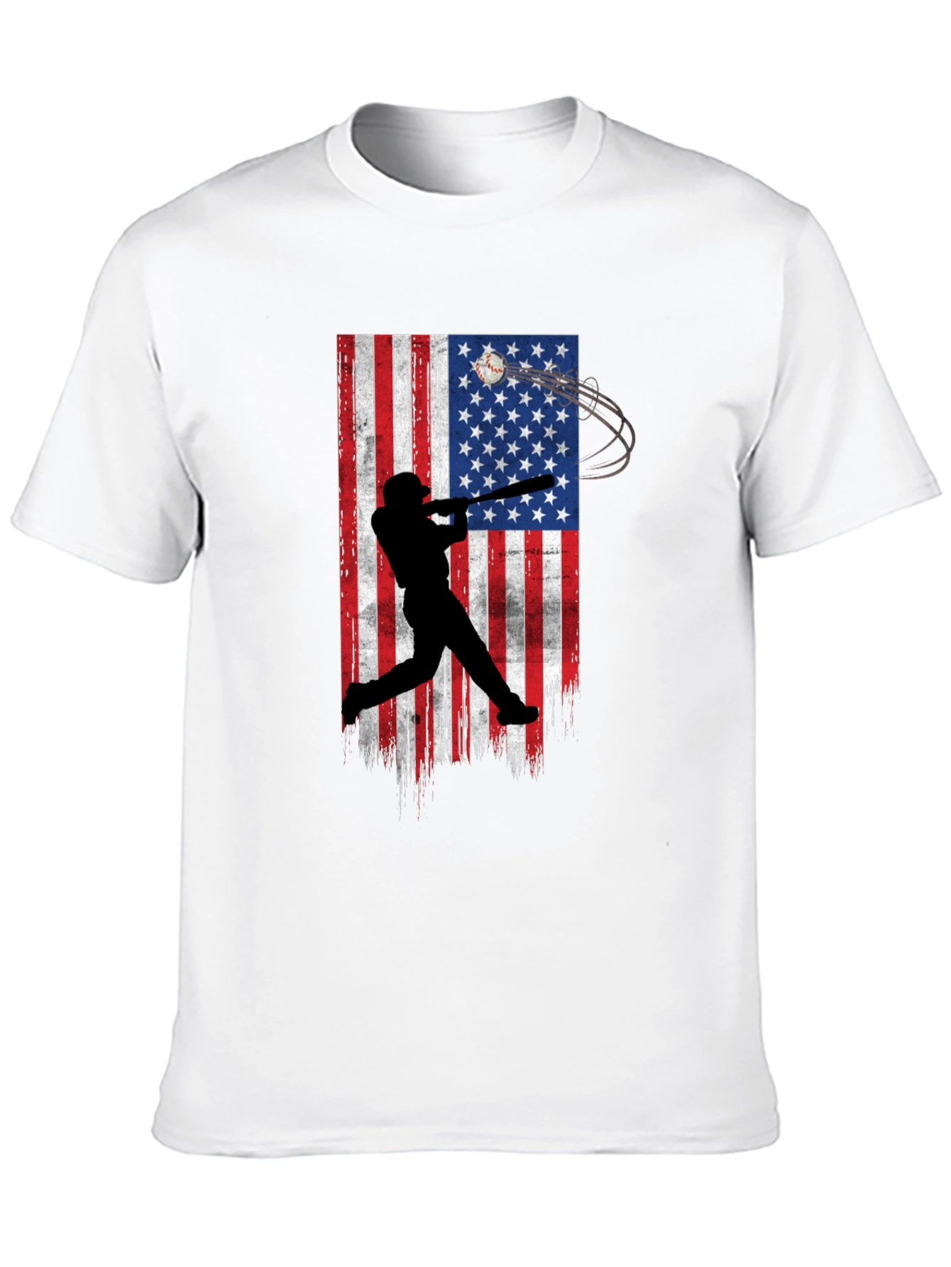 Baseball USA Flag Graphic Tee