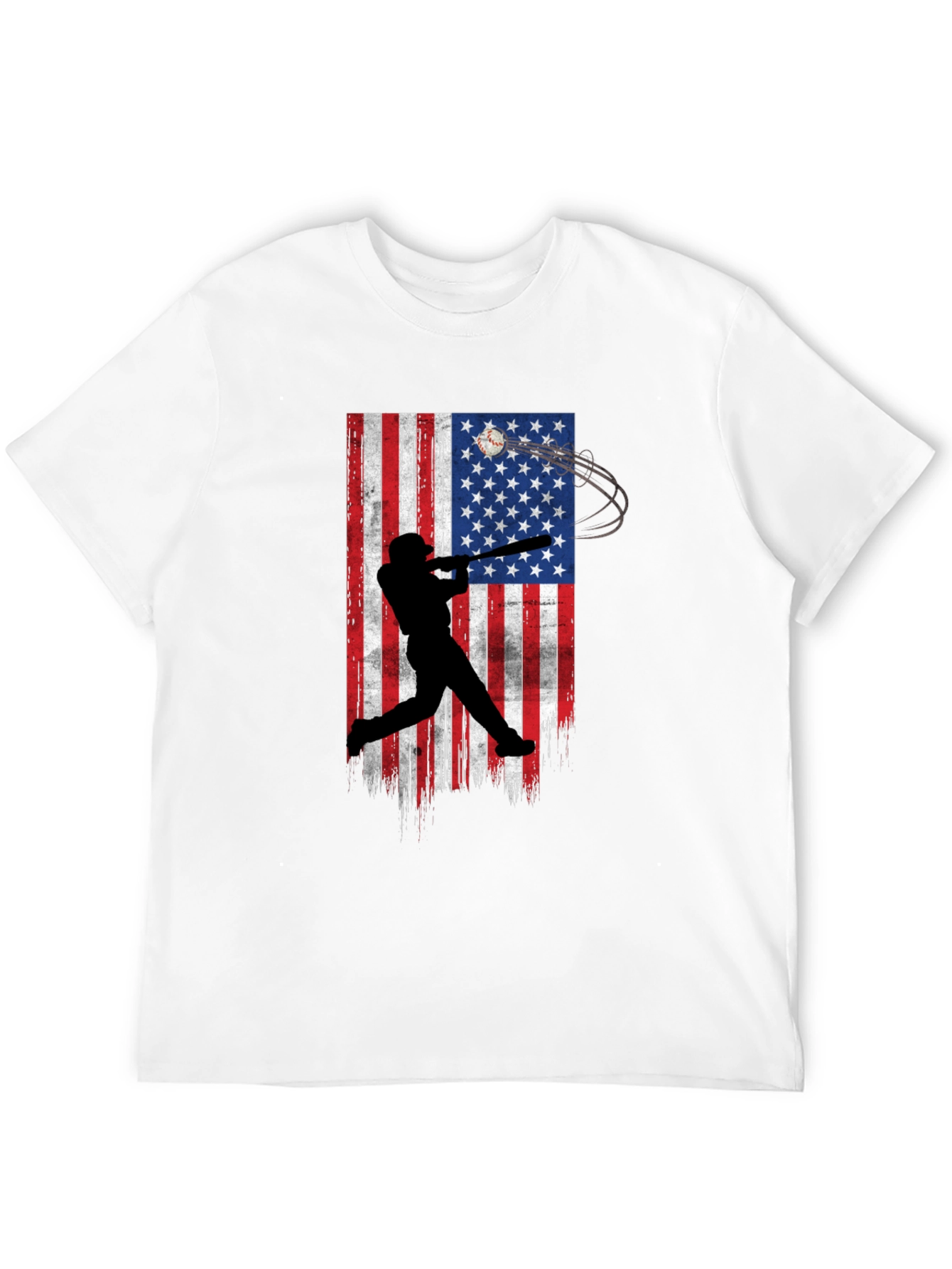 Baseball USA Flag Graphic Tee