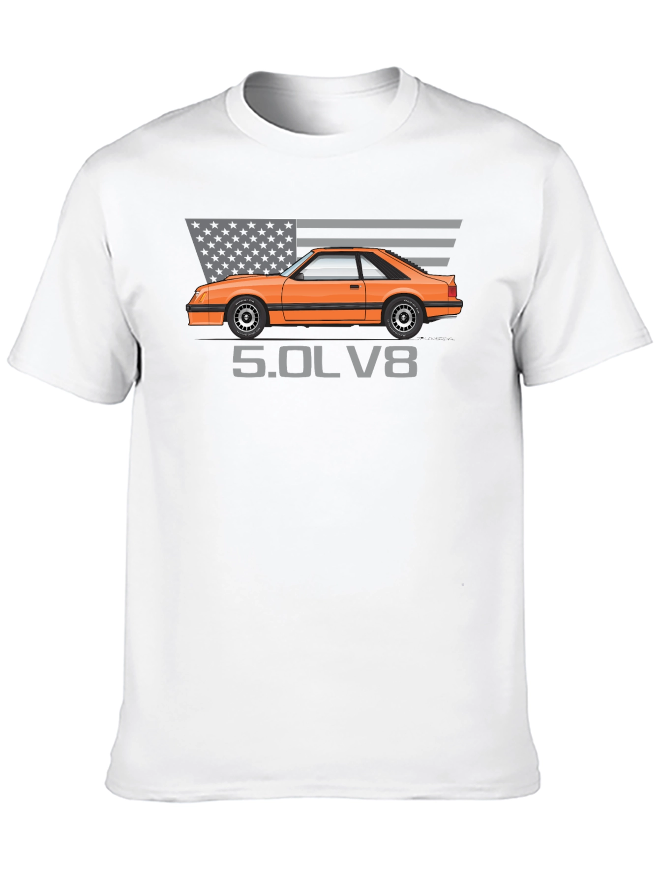 5.0L V8 American Classic Car T-Shirt