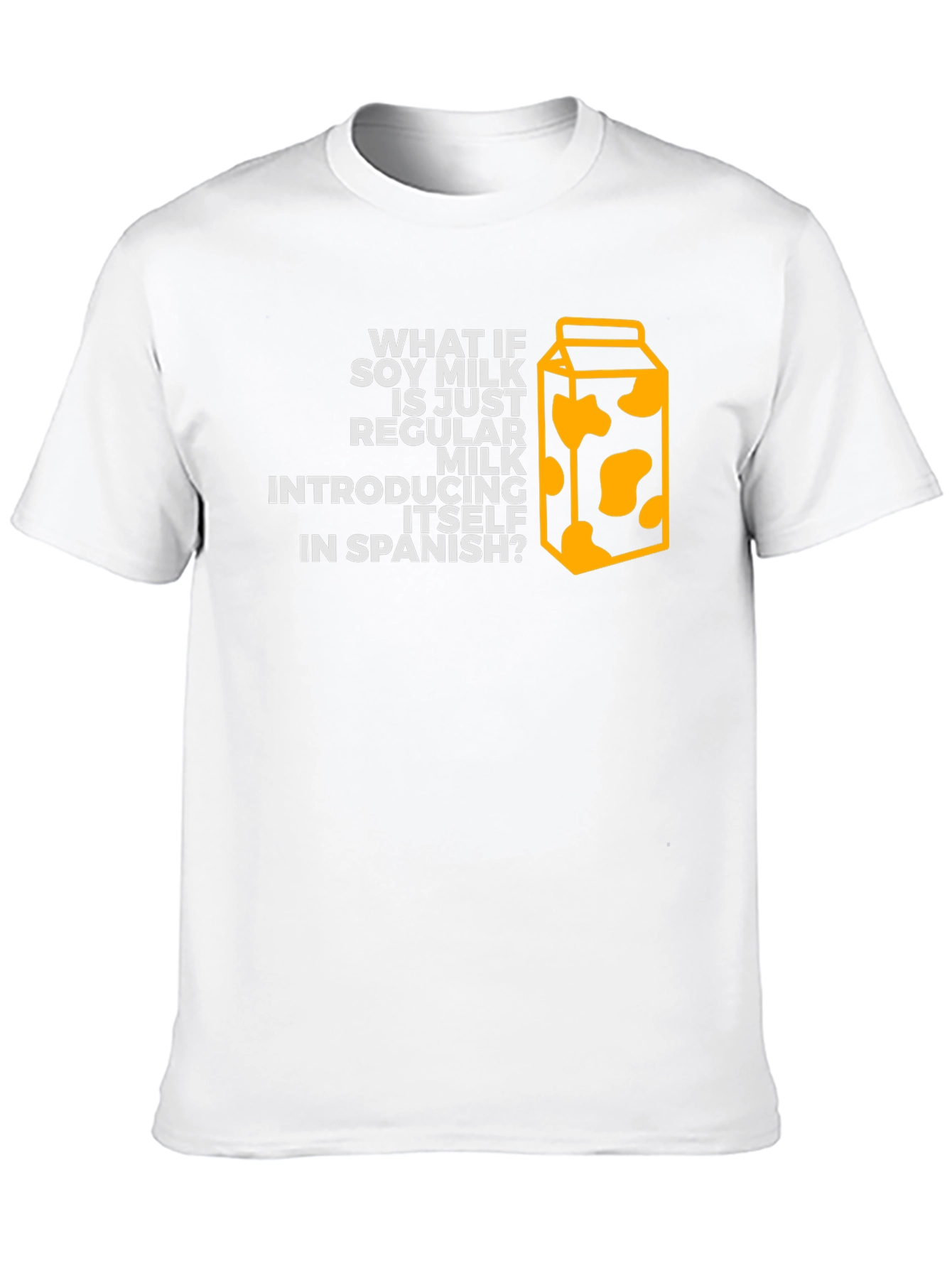 Soy Milk Spanish Joke Black T-Shirt