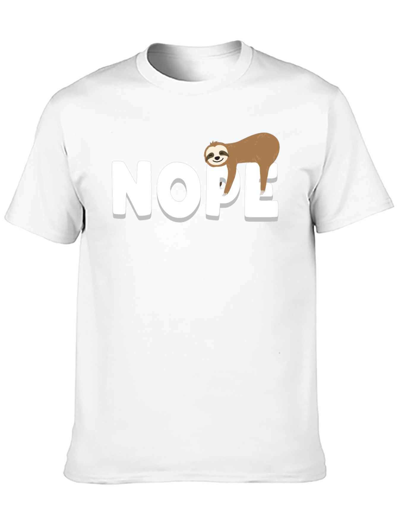 Nope Sloth Graphic Tee - Relaxed Fit