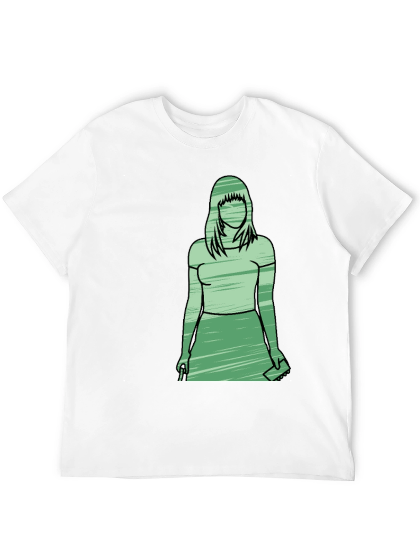 Silhouette Woman Graphic T-Shirt - Trendy Casual Wear