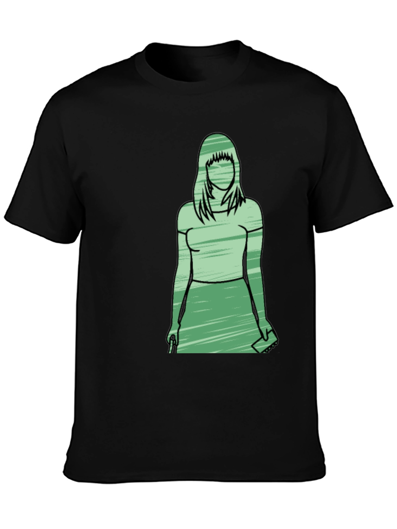 Silhouette Woman Graphic T-Shirt - Trendy Casual Wear