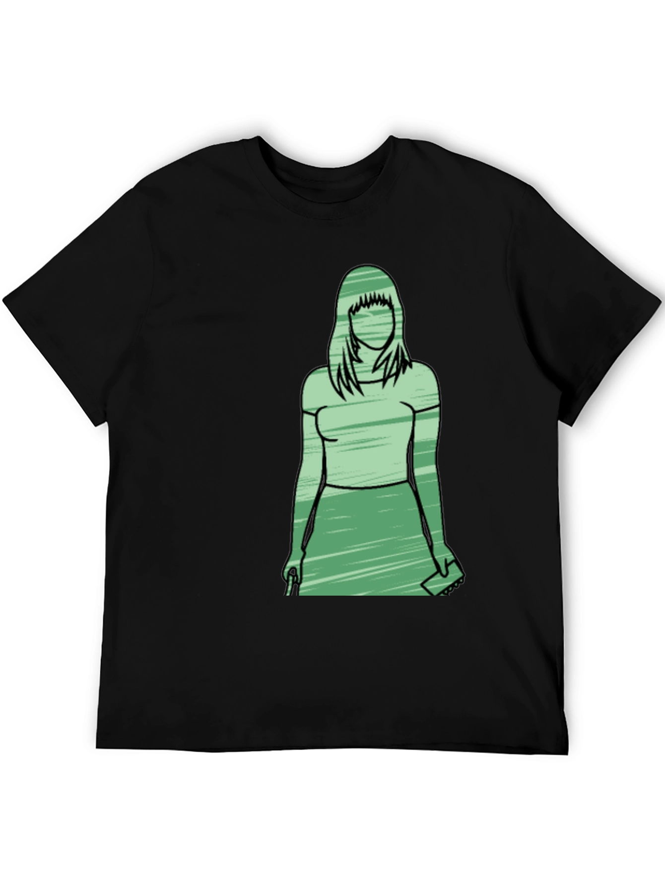 Silhouette Woman Graphic T-Shirt - Trendy Casual Wear