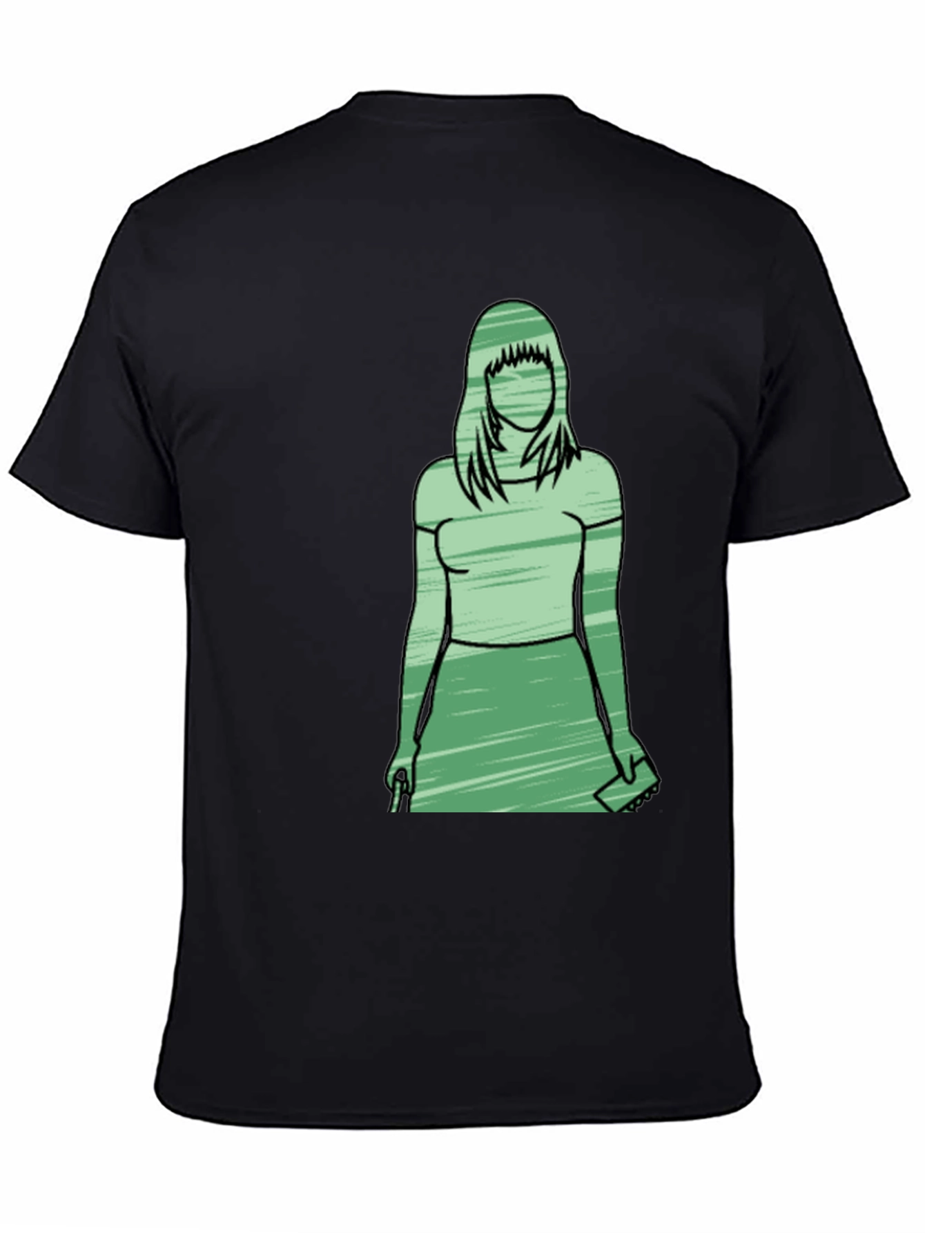 Silhouette Woman Graphic T-Shirt - Trendy Casual Wear