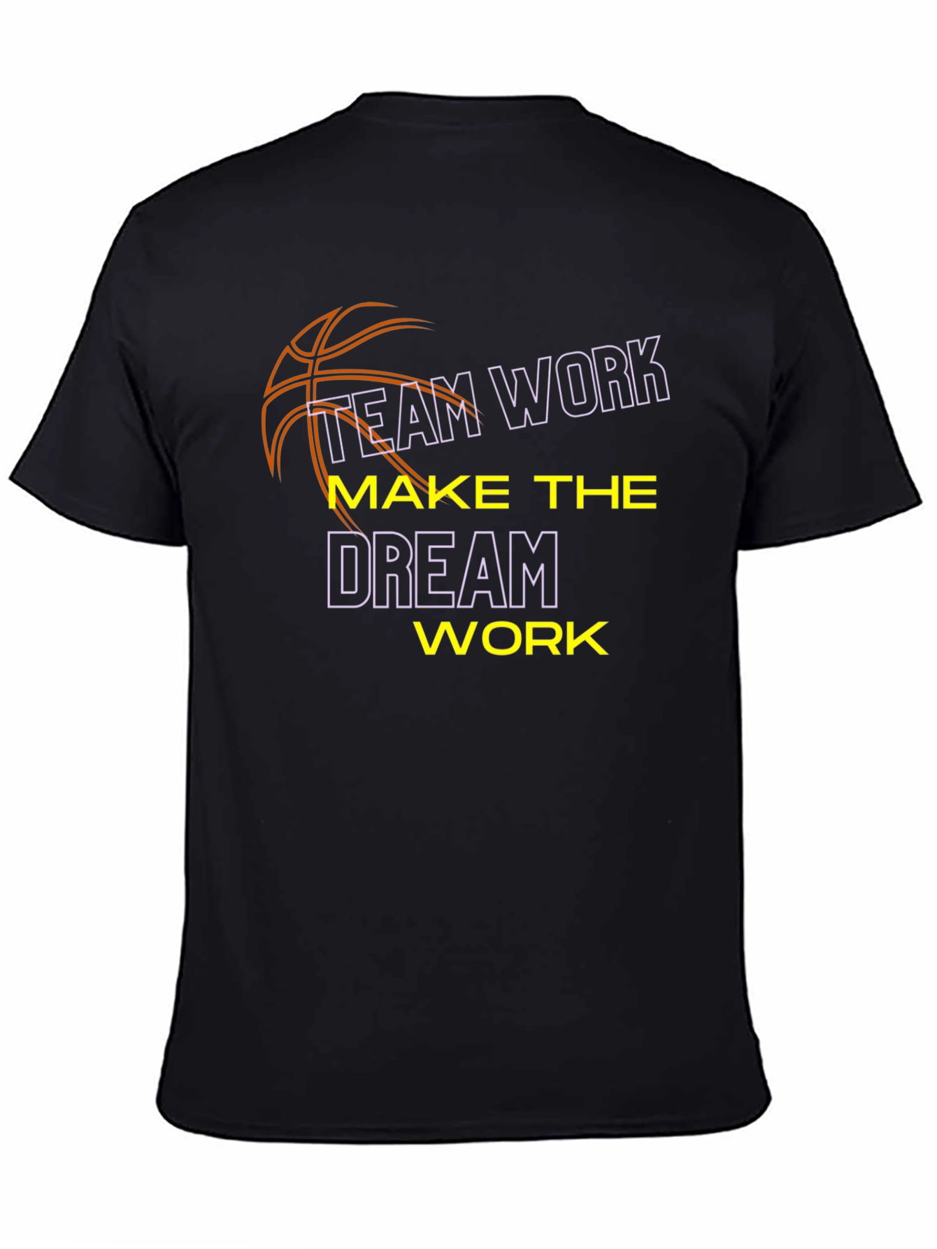Teamwork Basketball Graphic T-Shirt - Black