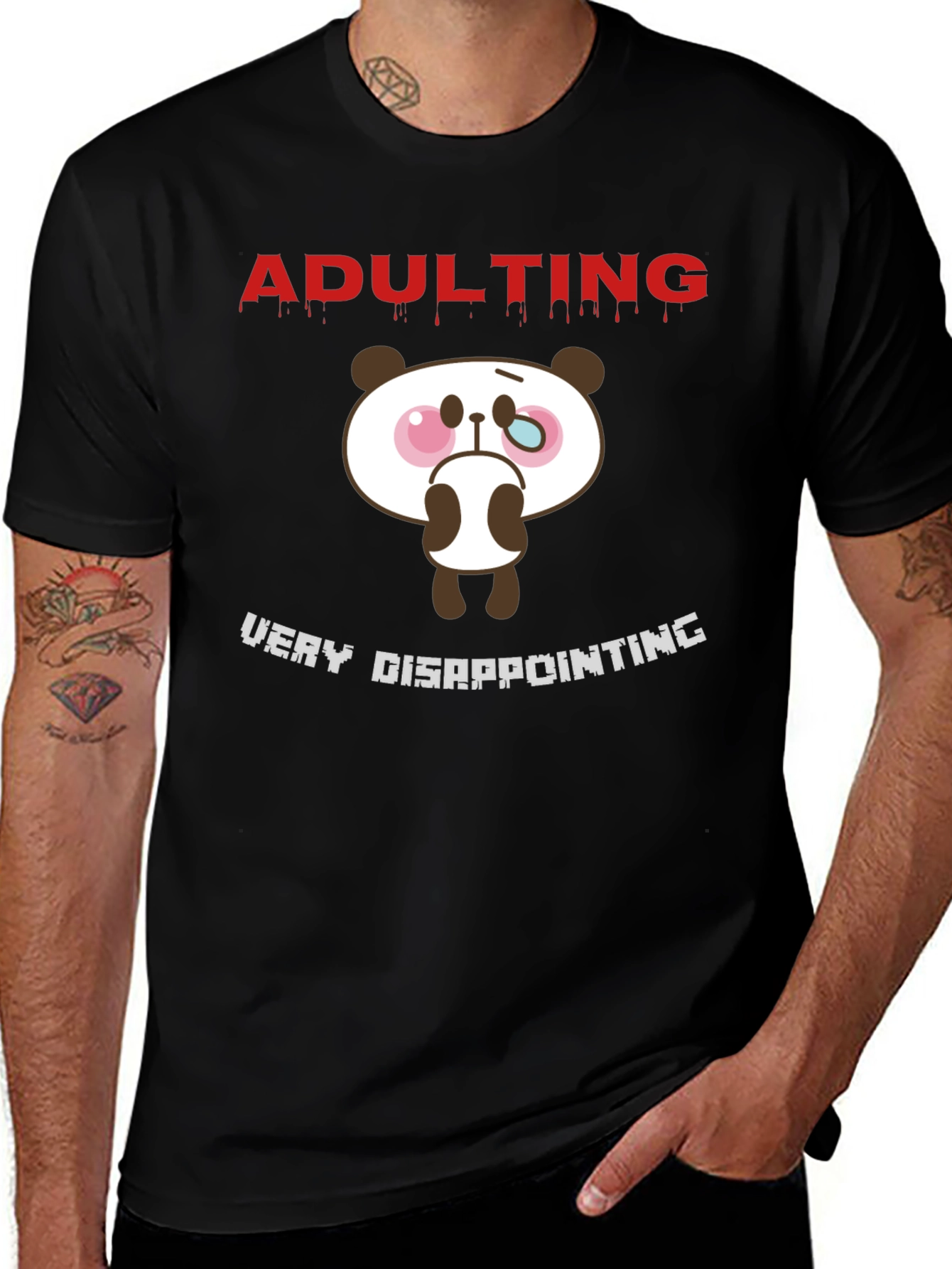 Adulting Disappointing Panda Graphic Tee