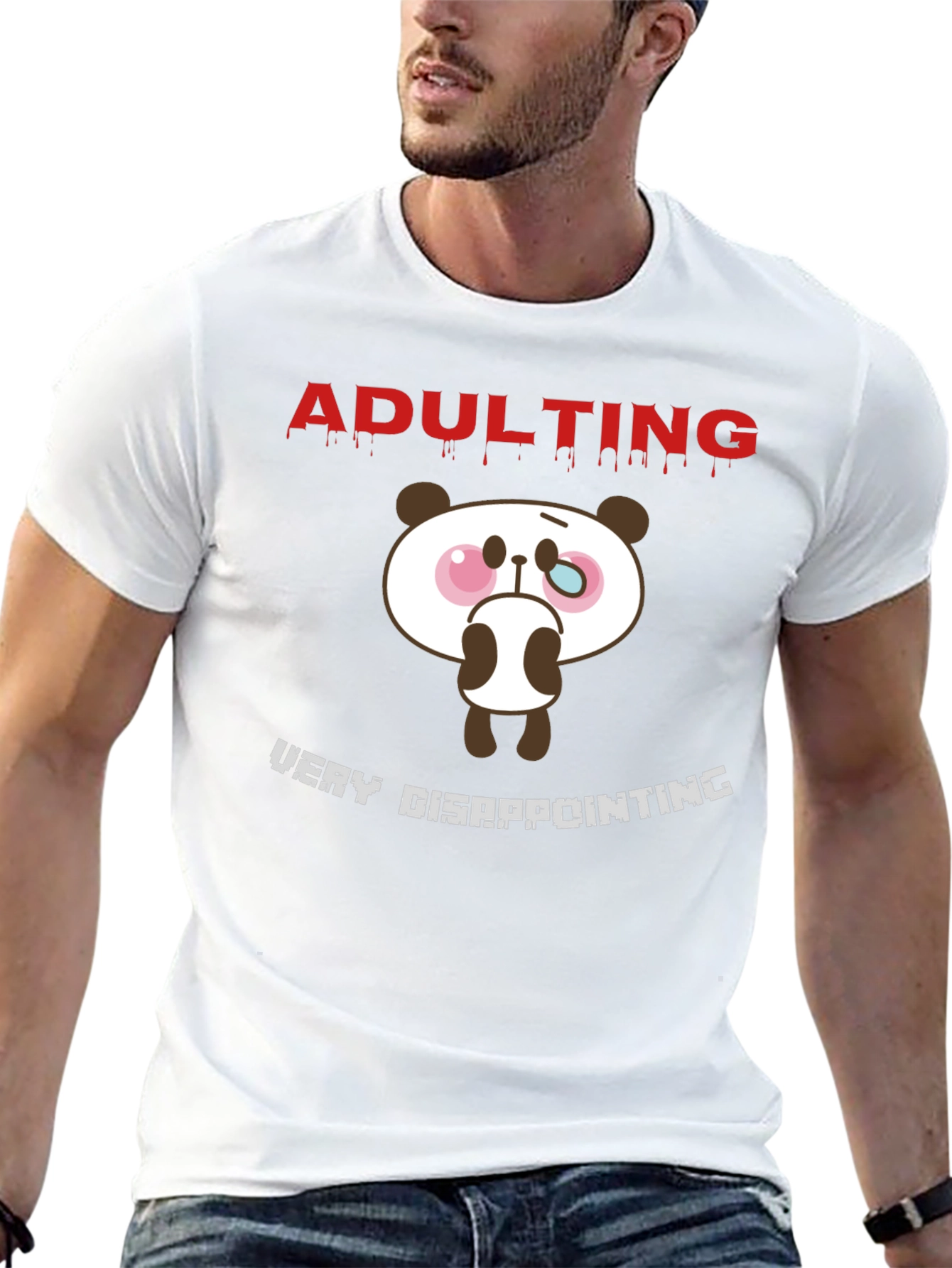 Adulting Disappointing Panda Graphic Tee
