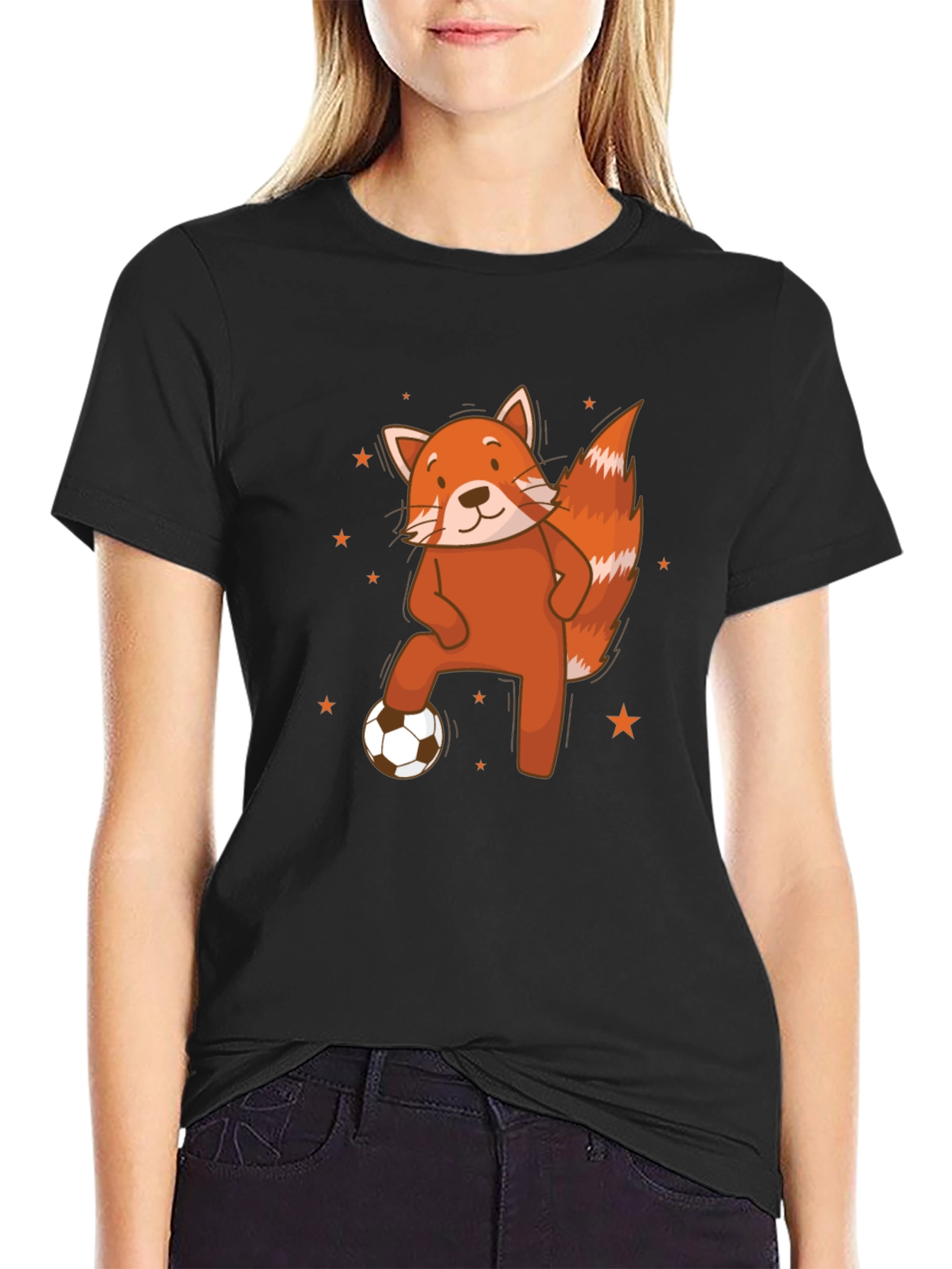 Red Panda Soccer T-Shirt - Cute Animal Tee