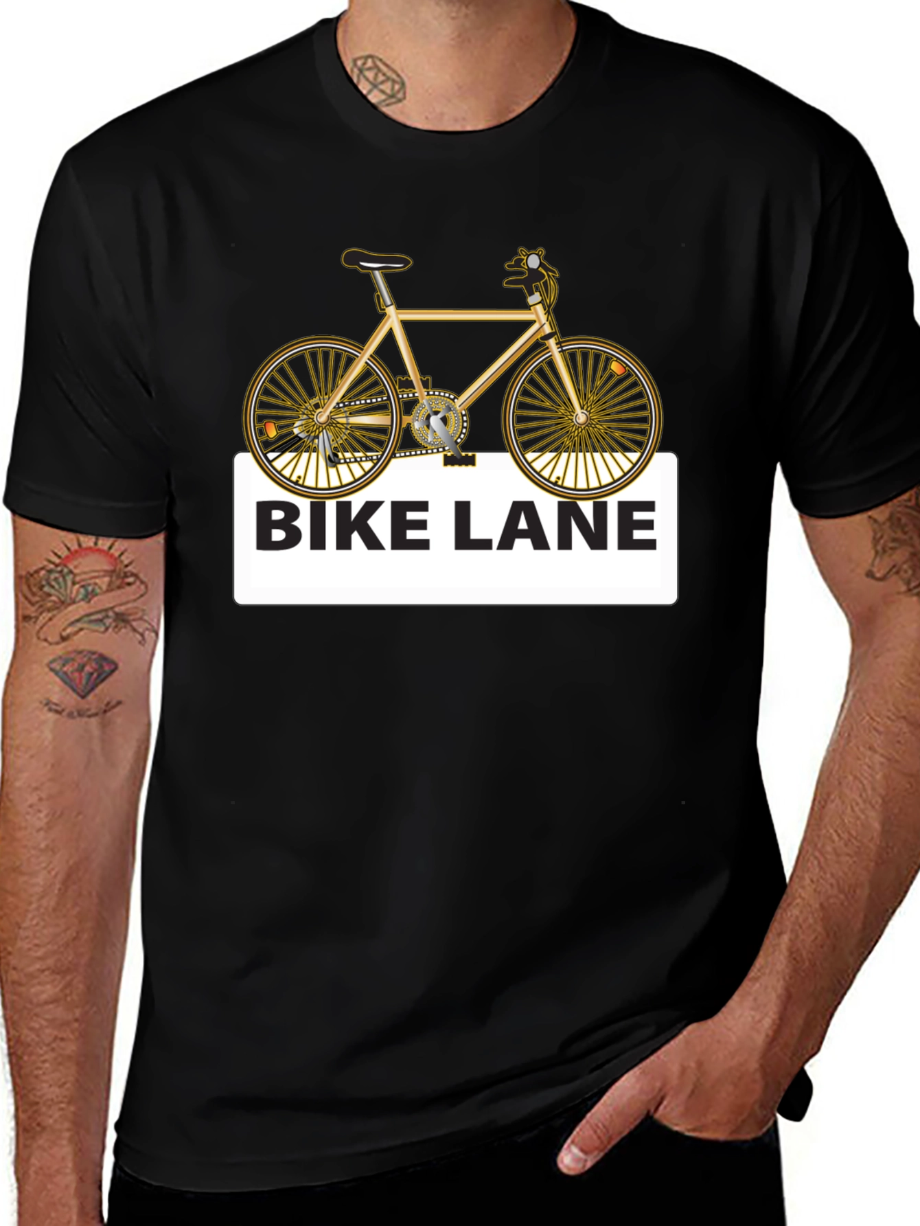 Bike Lane Graphic Tee - Stylish Cycling Shirt