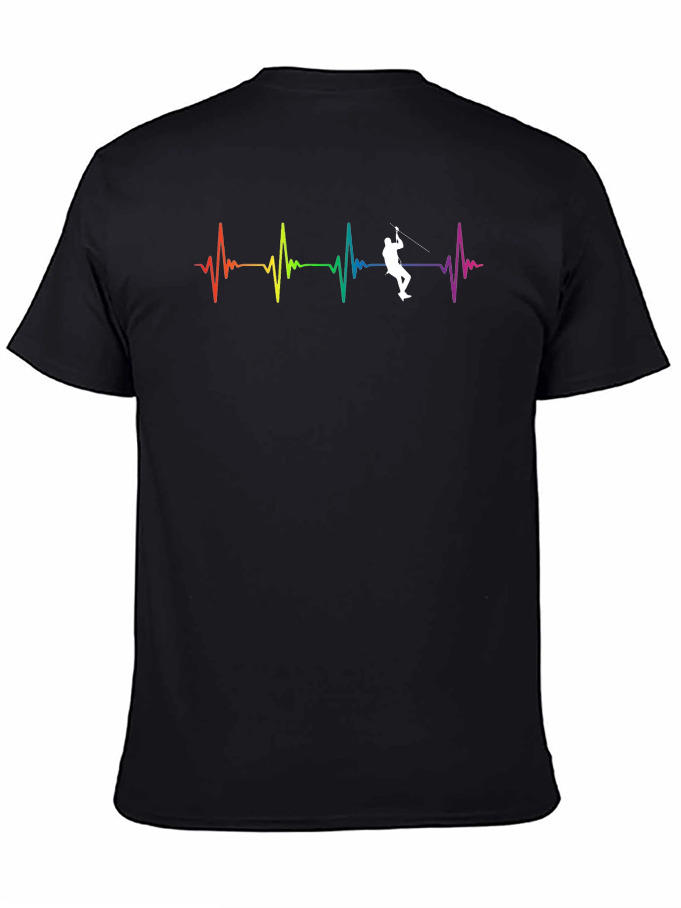 Rainbow Heartbeat Rock Climbing T-Shirt