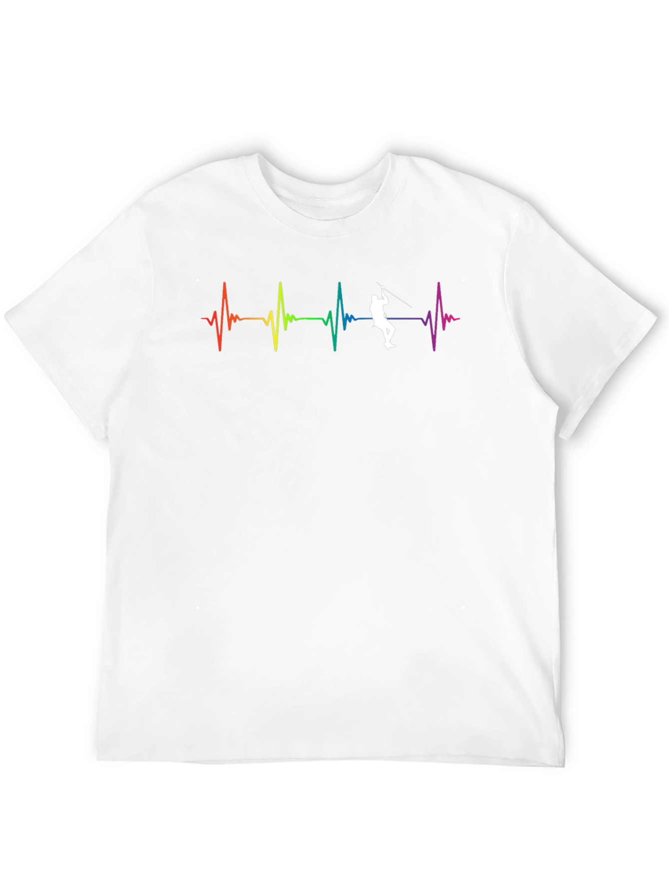 Rainbow Heartbeat Rock Climbing T-Shirt