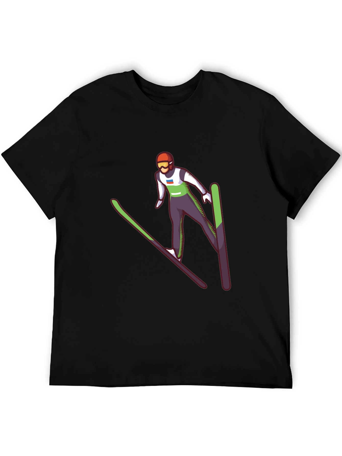 Ski Jumper Graphic Tee - Cool Black T-Shirt