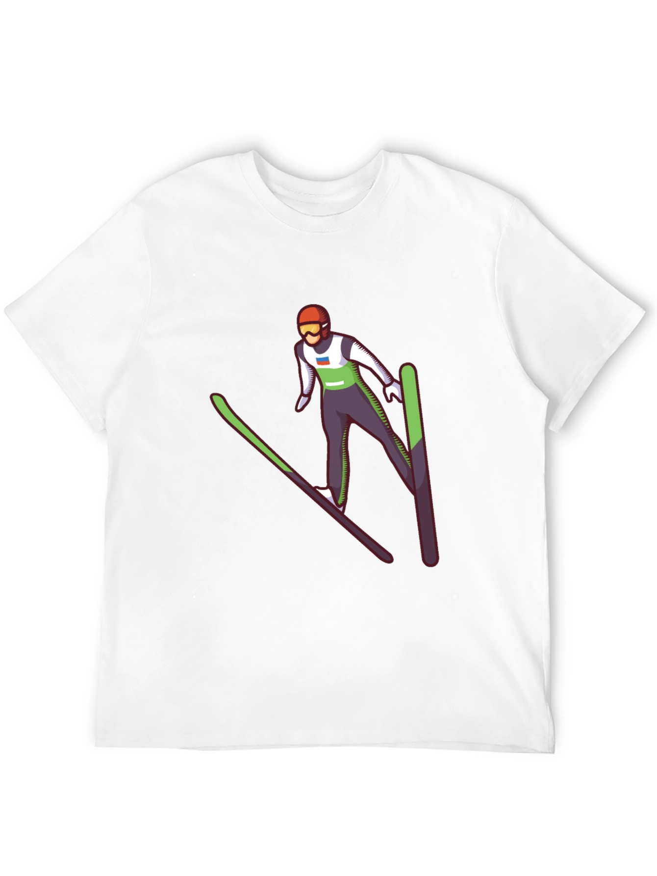 Ski Jumper Graphic Tee - Cool Black T-Shirt