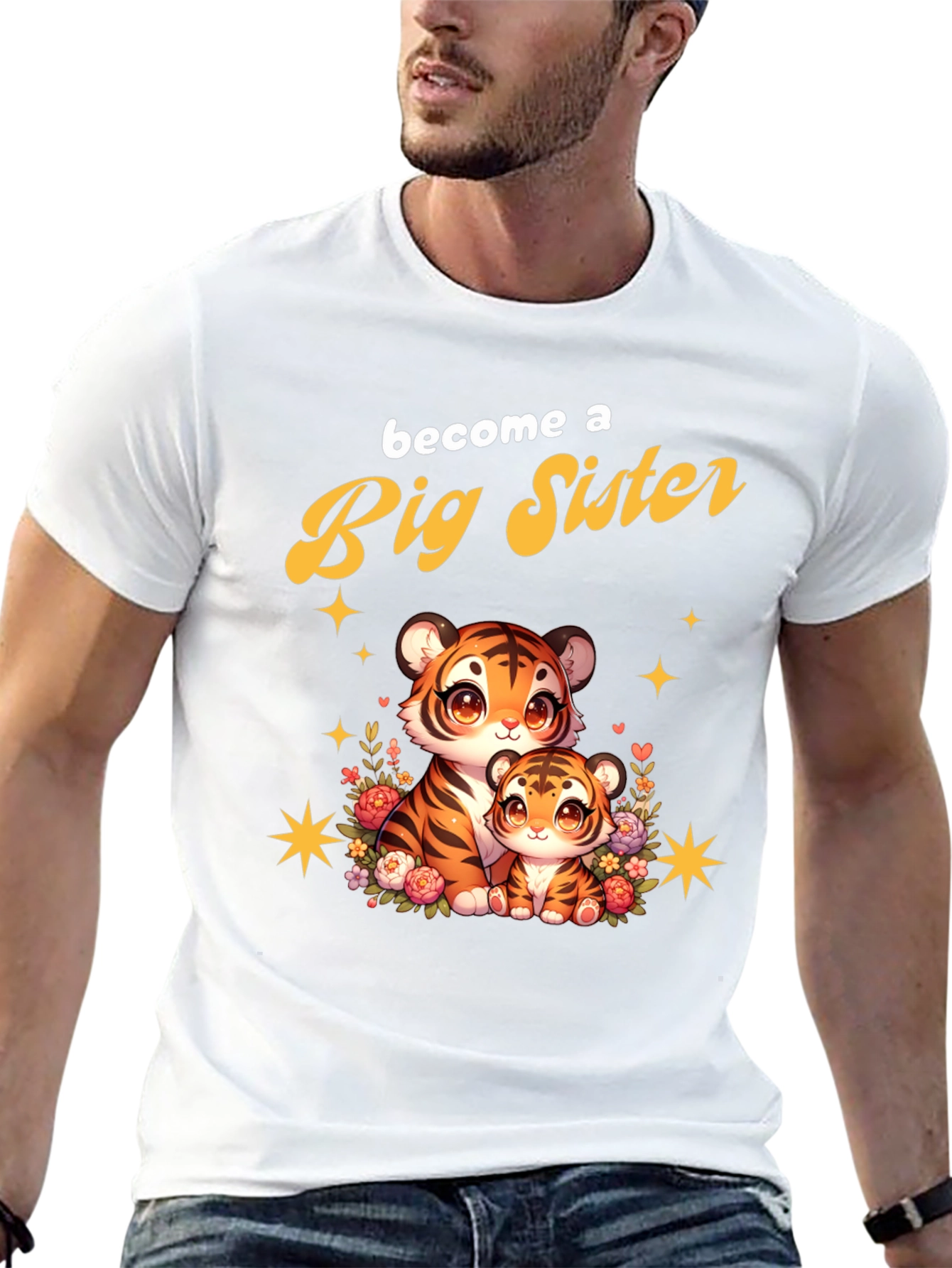 Big Sister Tiger Cub T-Shirt Cute Animal Tee