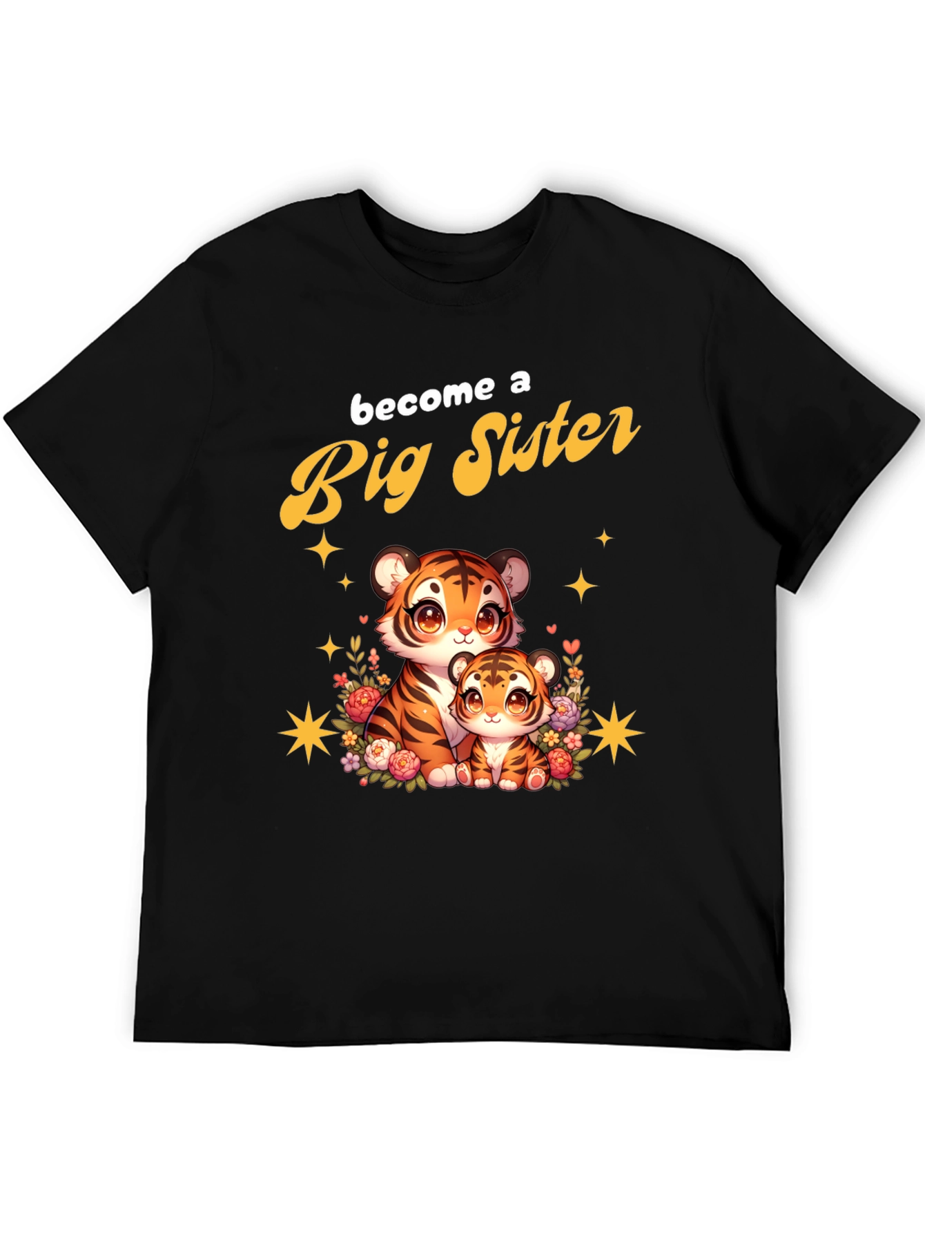 Big Sister Tiger Cub T-Shirt Cute Animal Tee