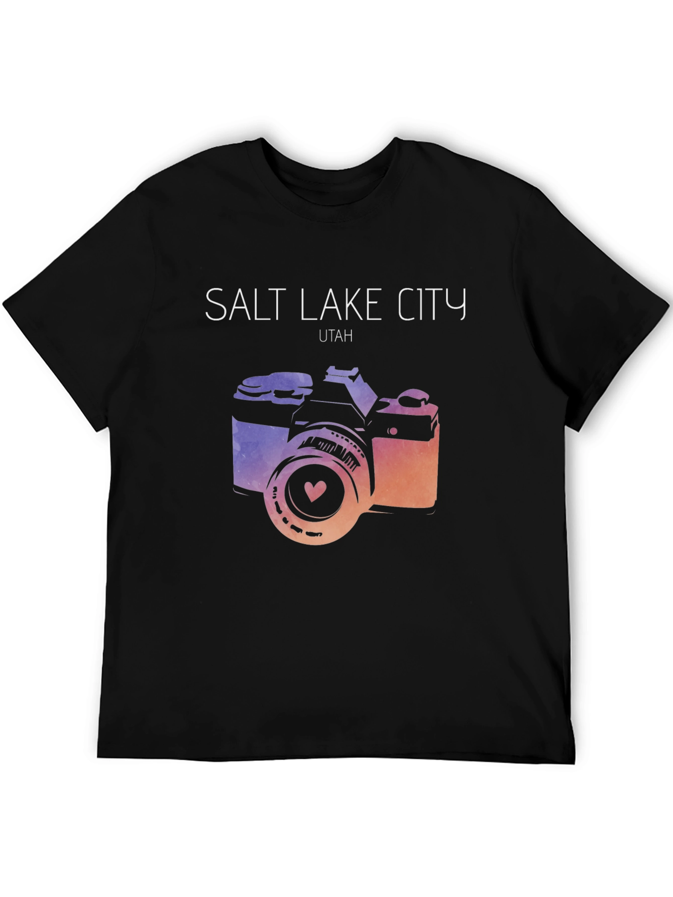 Salt Lake City T-Shirt with Camera Graphic