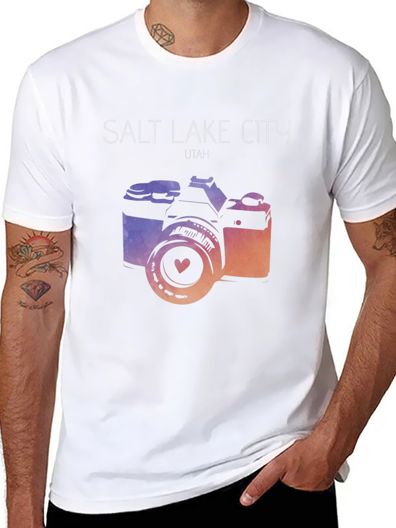 Salt Lake City T-Shirt with Camera Graphic