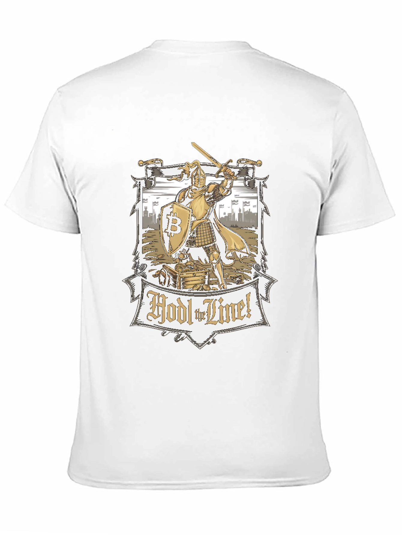 HODL the Line! Bitcoin Knight Graphic Tee