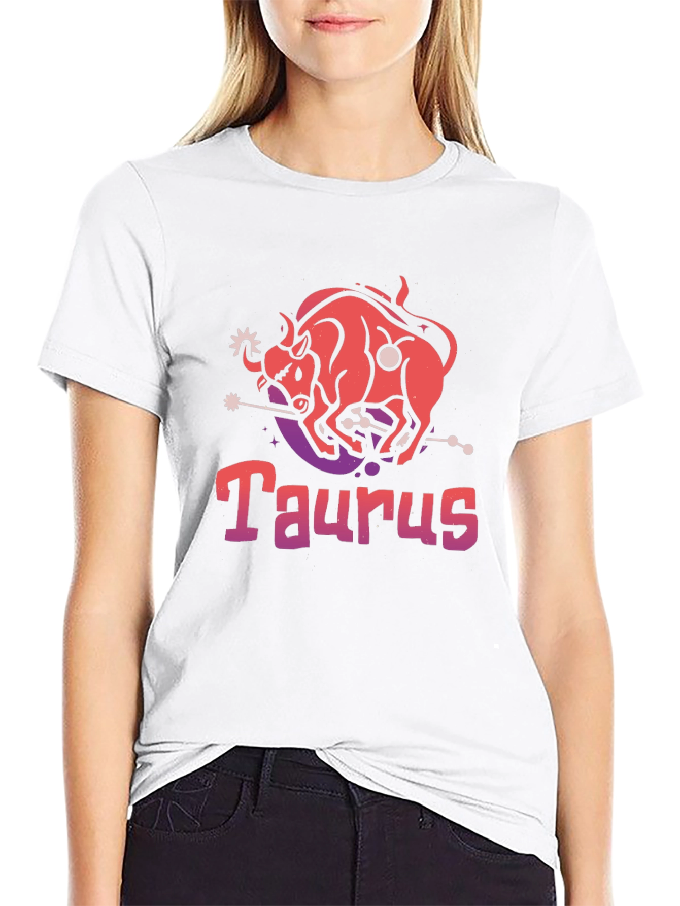 Taurus Zodiac Graphic T-Shirt - Black
