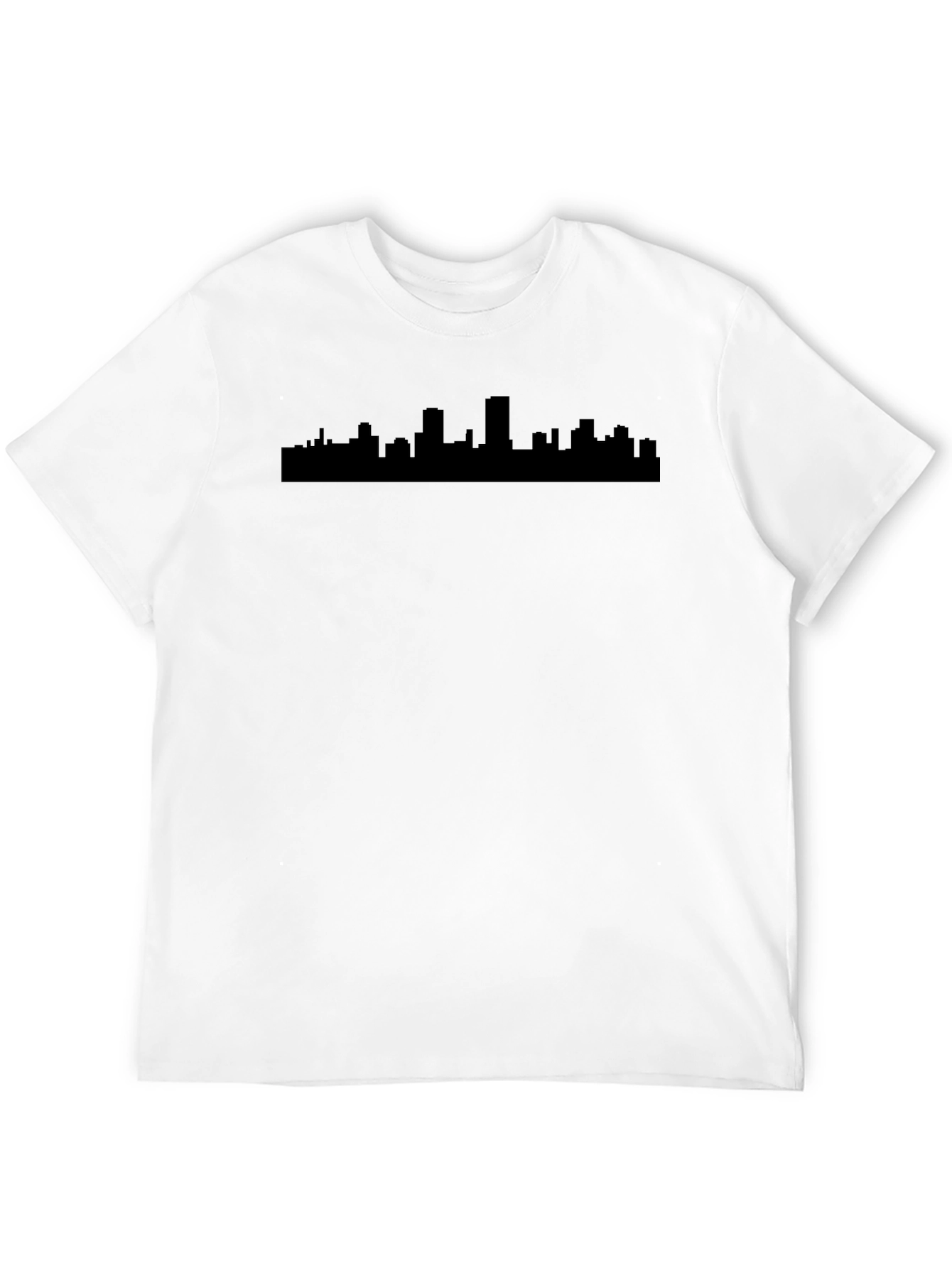 Cityscape Silhouette Tee - Modern Black T-Shirt