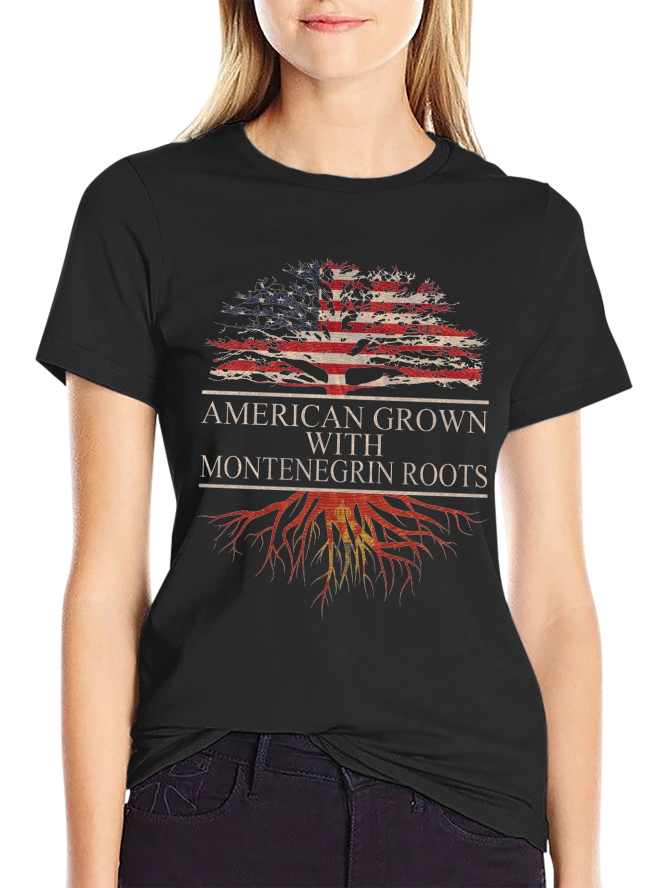 American Grown with Montenegrin Roots T-Shirt