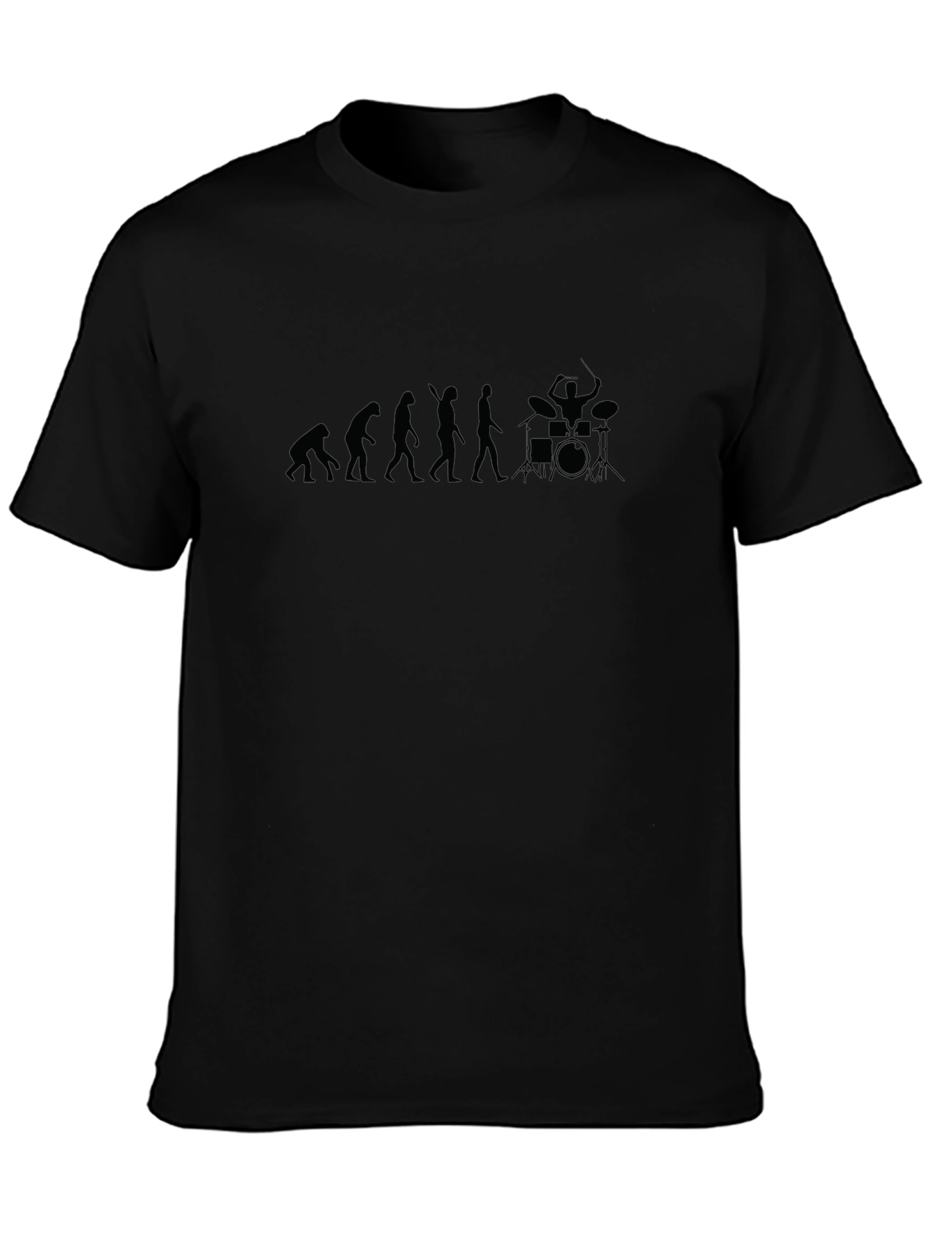 Evolution of Drumming Black T-Shirt