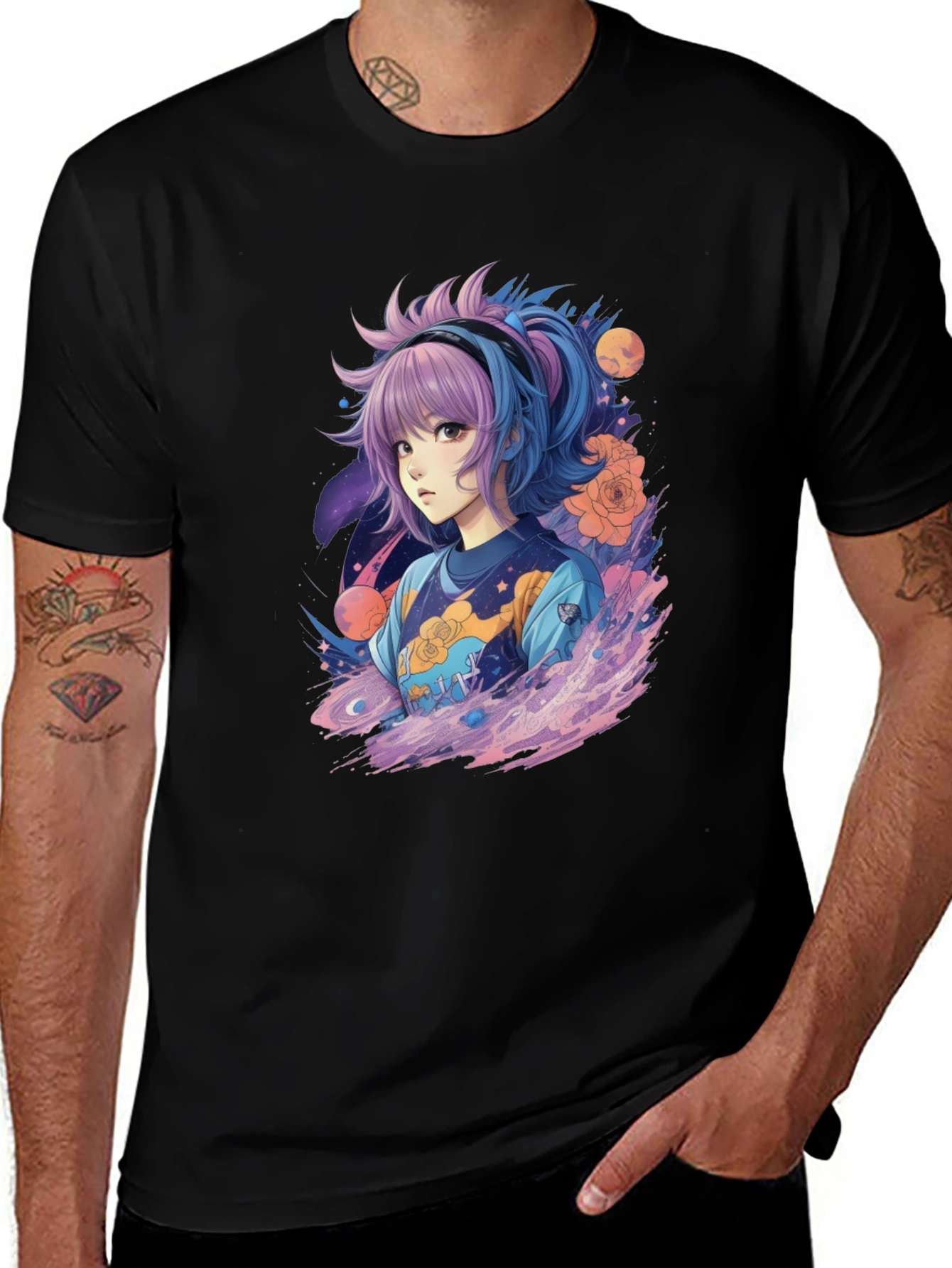 Anime Girl Graphic Tee - Unique Streetwear