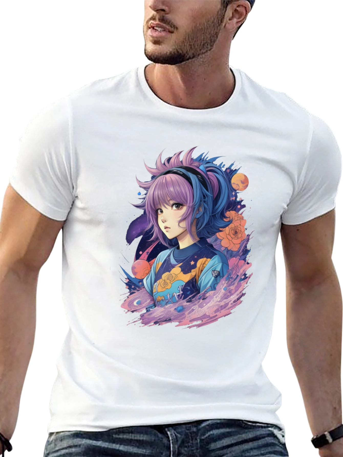 Anime Girl Graphic Tee - Unique Streetwear
