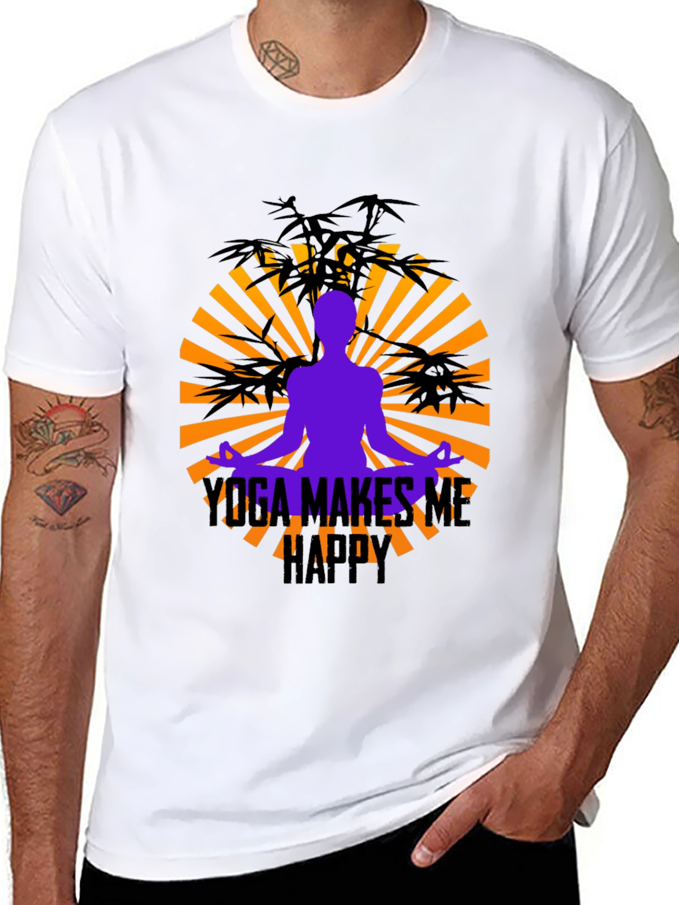 Yoga Makes Me Happy Graphic Tee