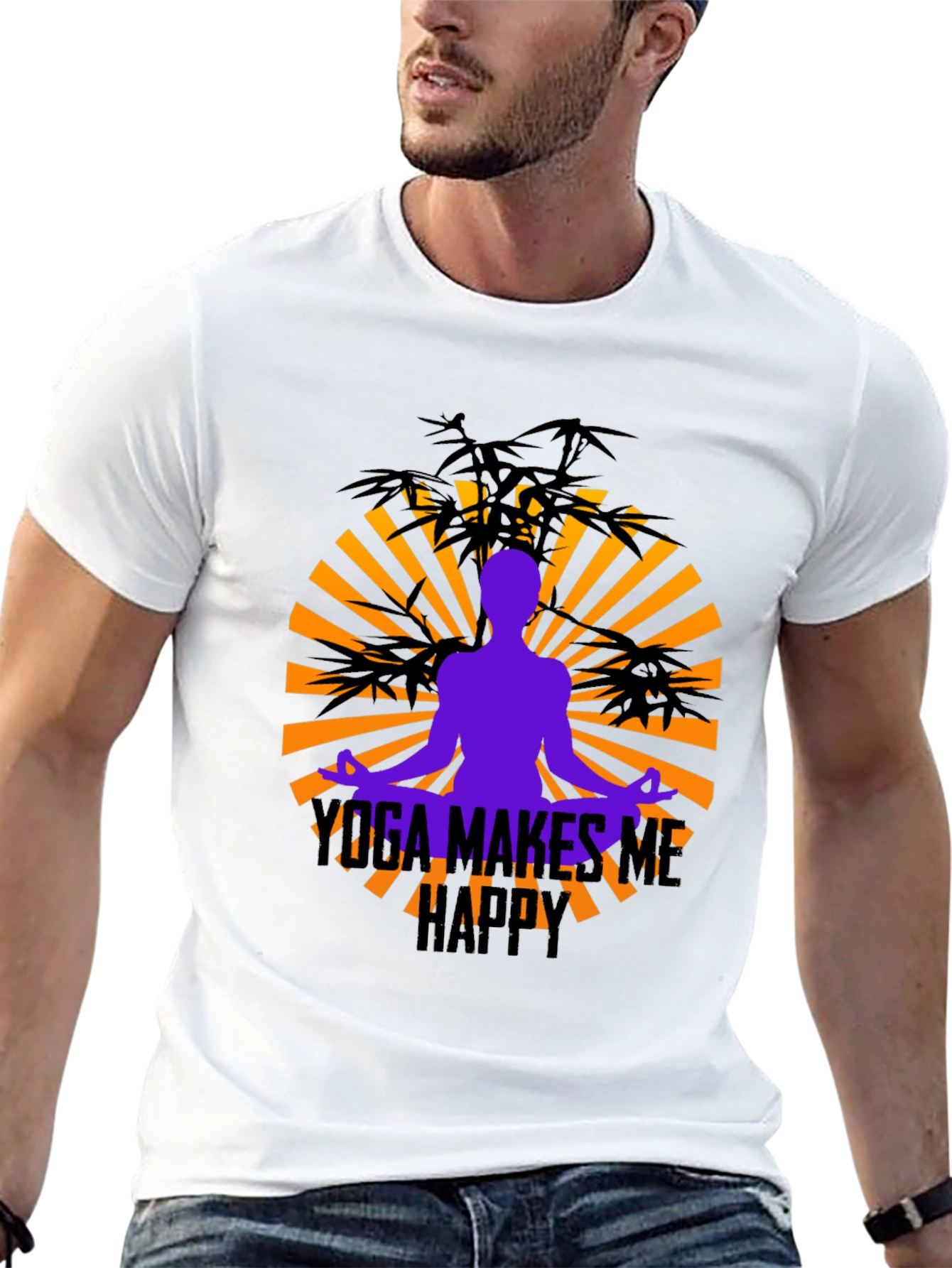 Yoga Makes Me Happy Graphic Tee