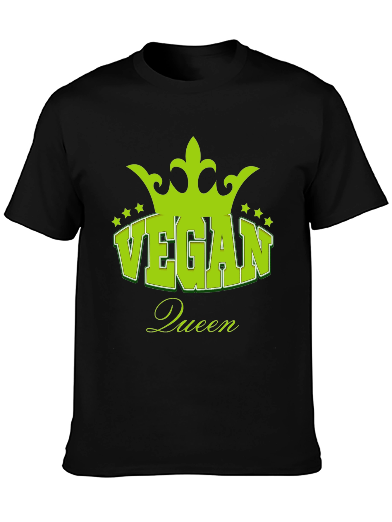 Vegan Queen Black T-Shirt