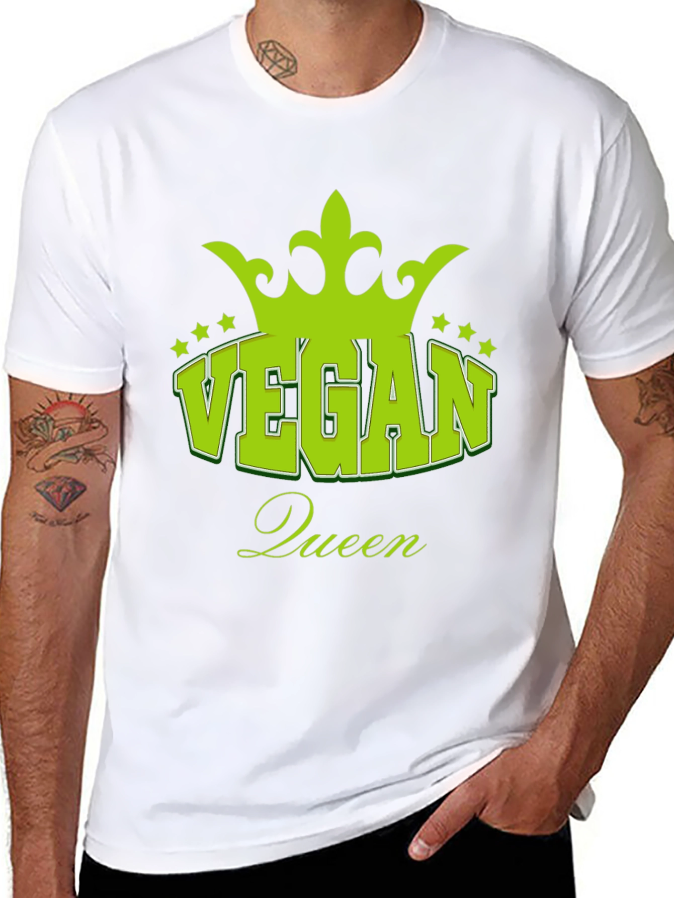 Vegan Queen Black T-Shirt