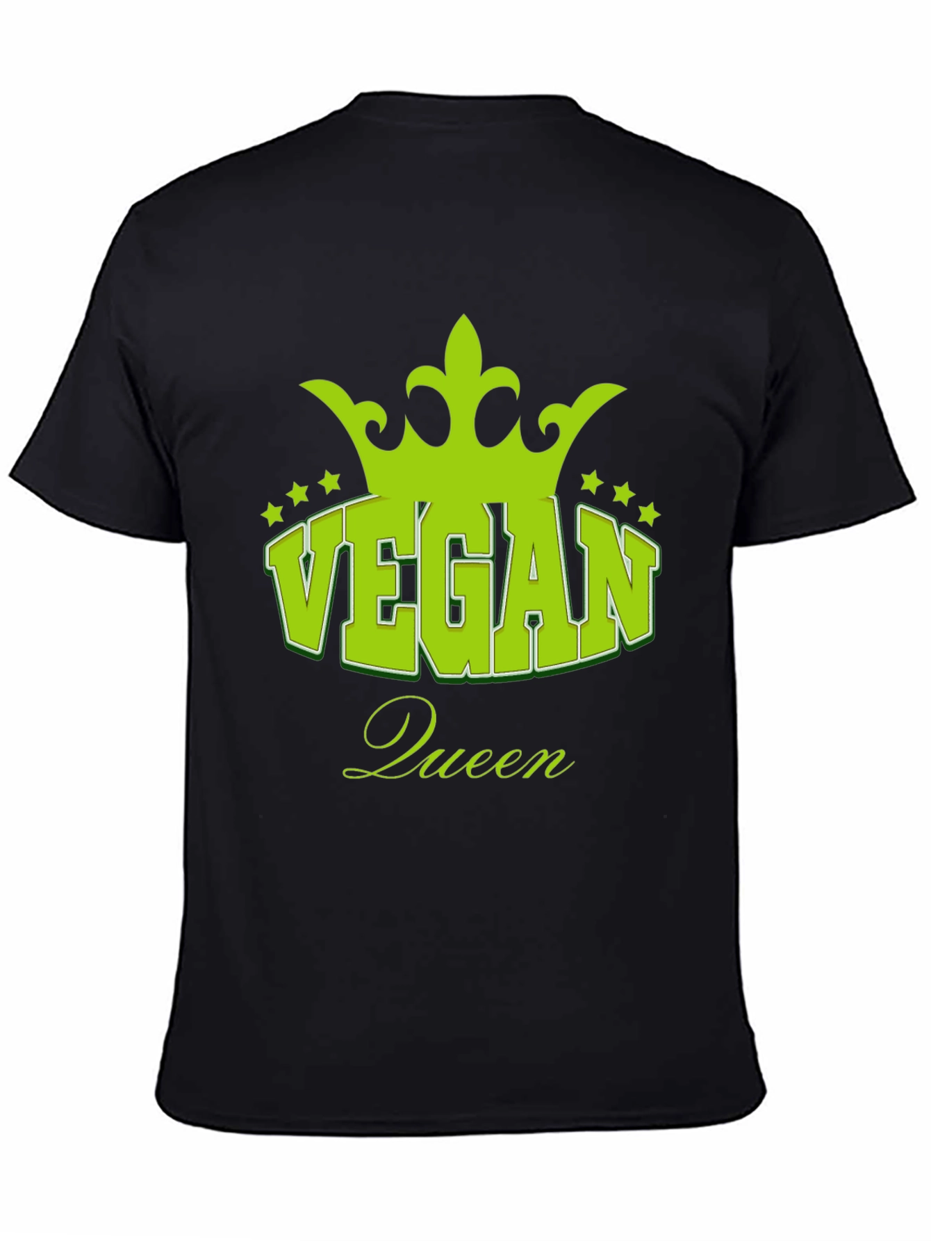 Vegan Queen Black T-Shirt