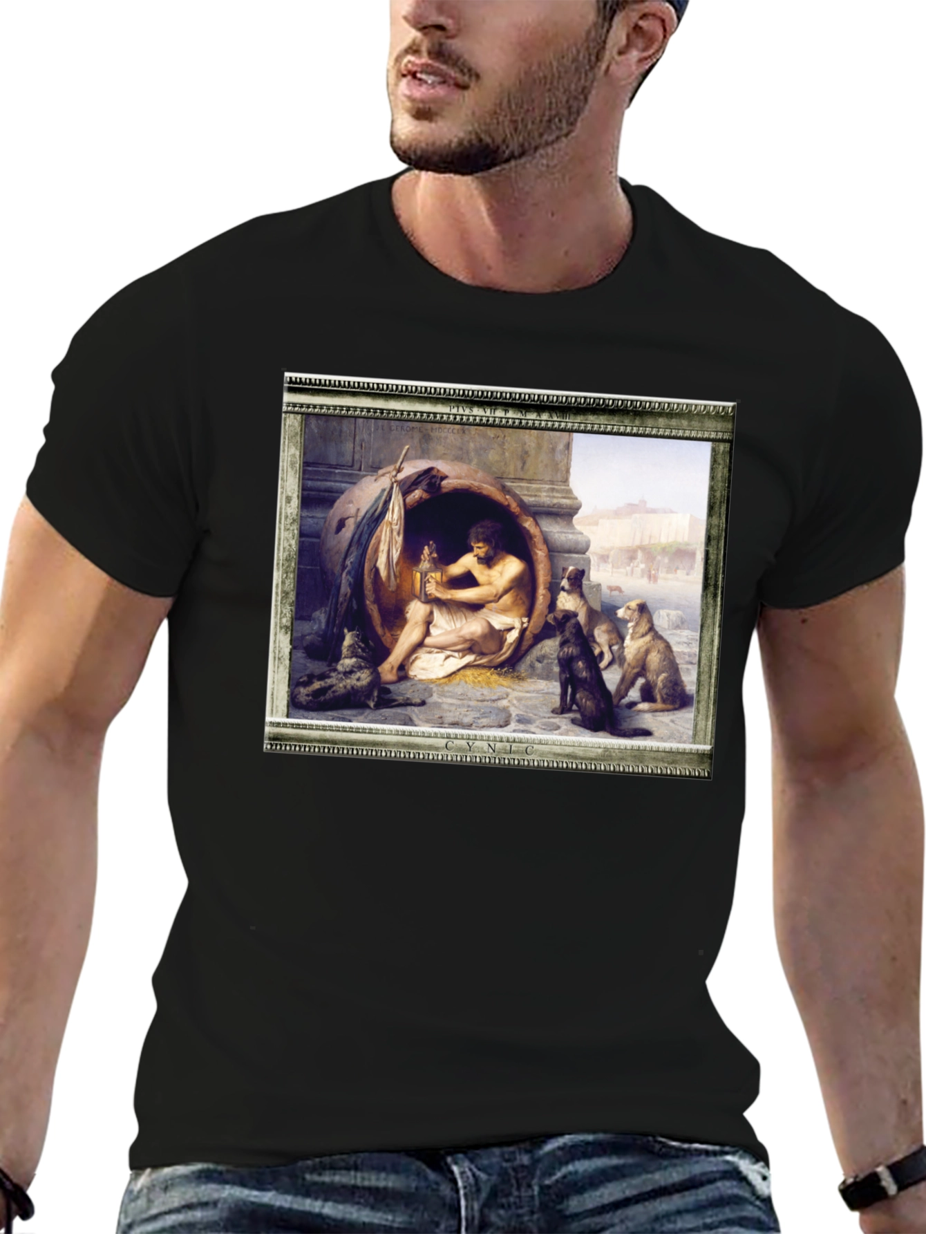 Cynic Diogenes in a Tub T-Shirt - Philosophic Style