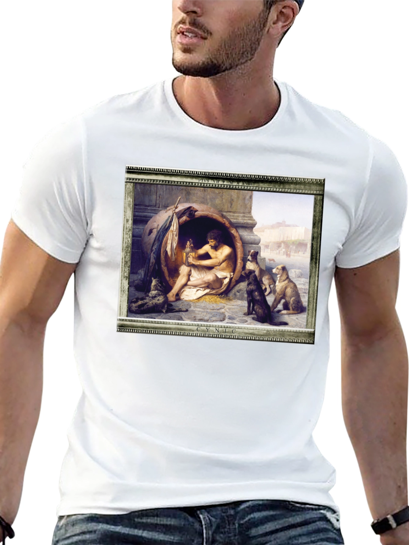 Cynic Diogenes in a Tub T-Shirt - Philosophic Style