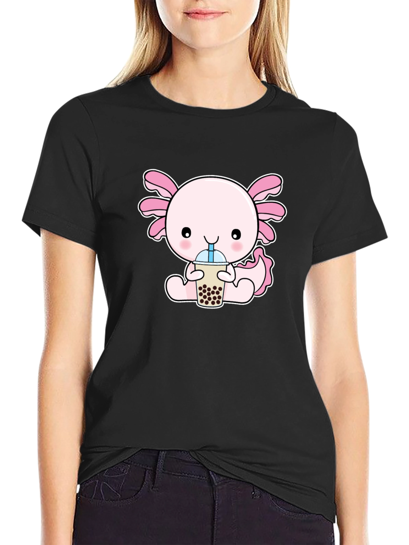 Axolotl Boba Tea Graphic Tee