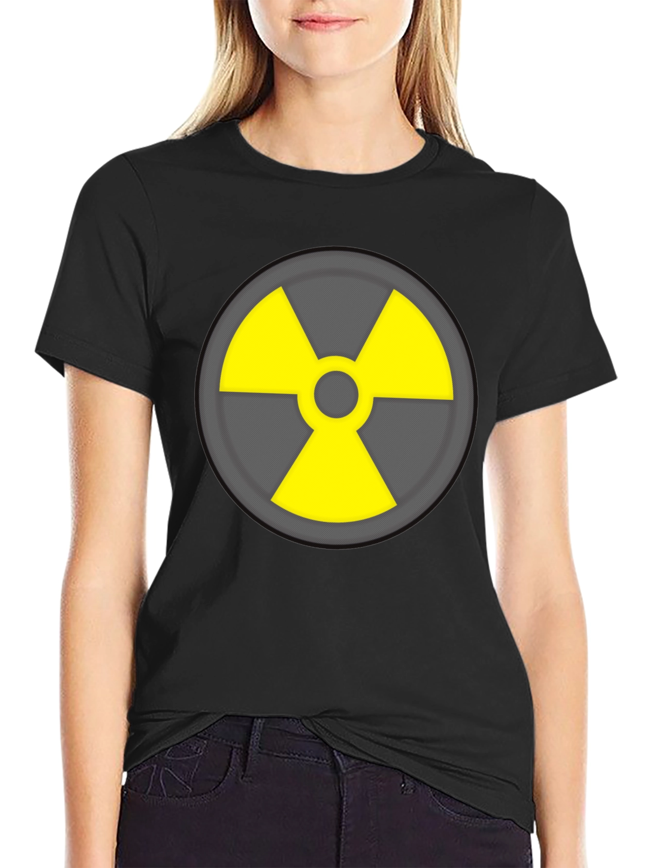 Radioactive Symbol T-Shirt - Black Cotton Blend