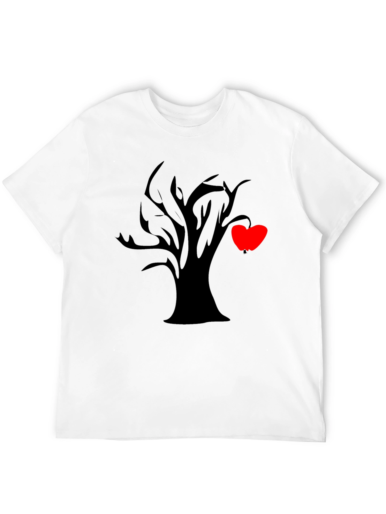 Tree of Hearts Graphic Black Tee - Unique Style