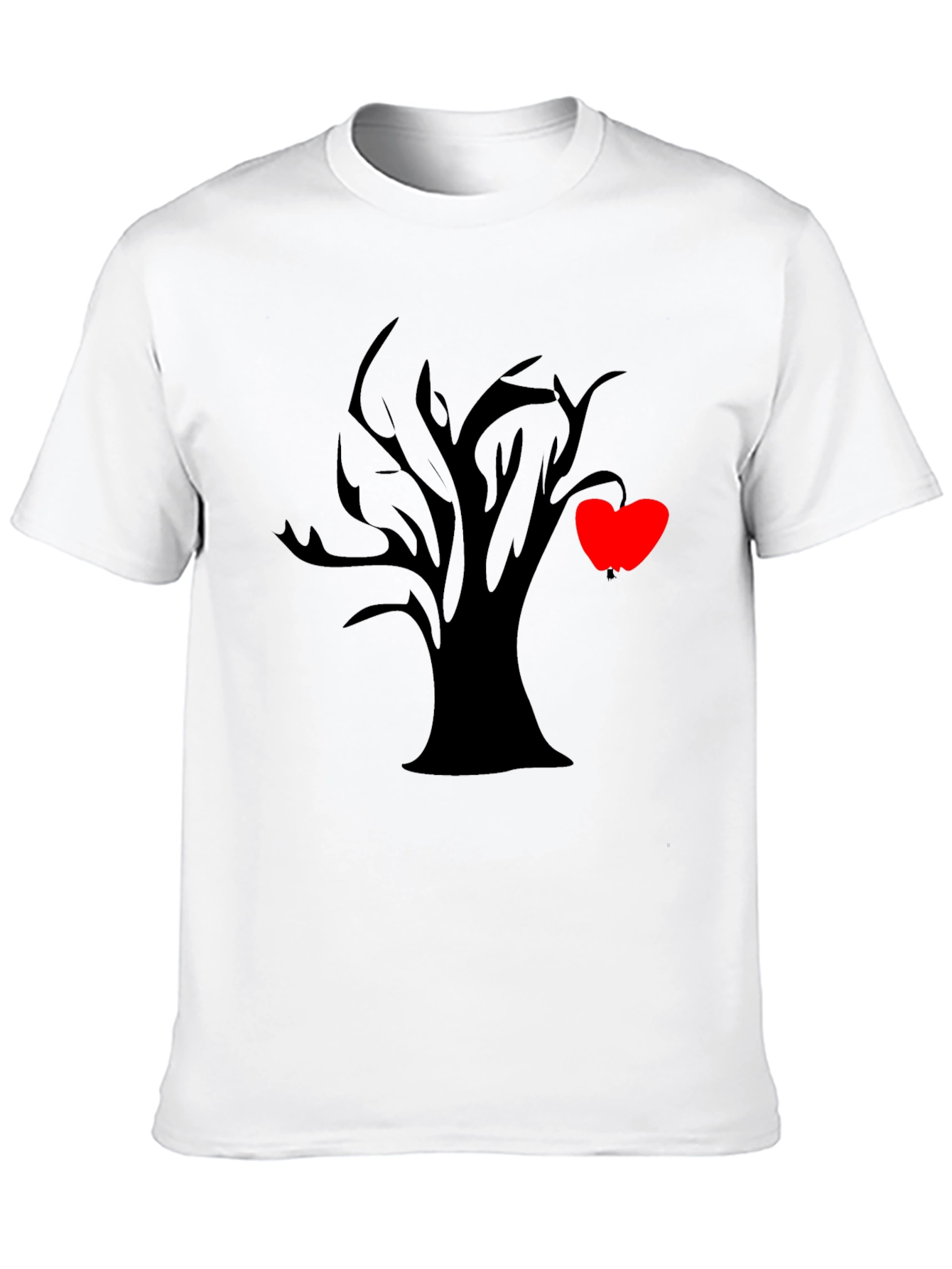 Tree of Hearts Graphic Black Tee - Unique Style