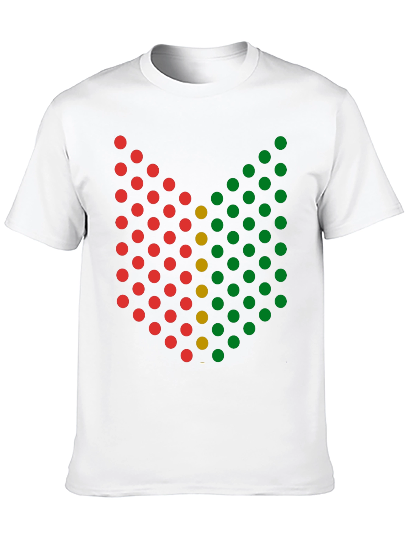 Abstract Dot Pattern Graphic Tee - Black