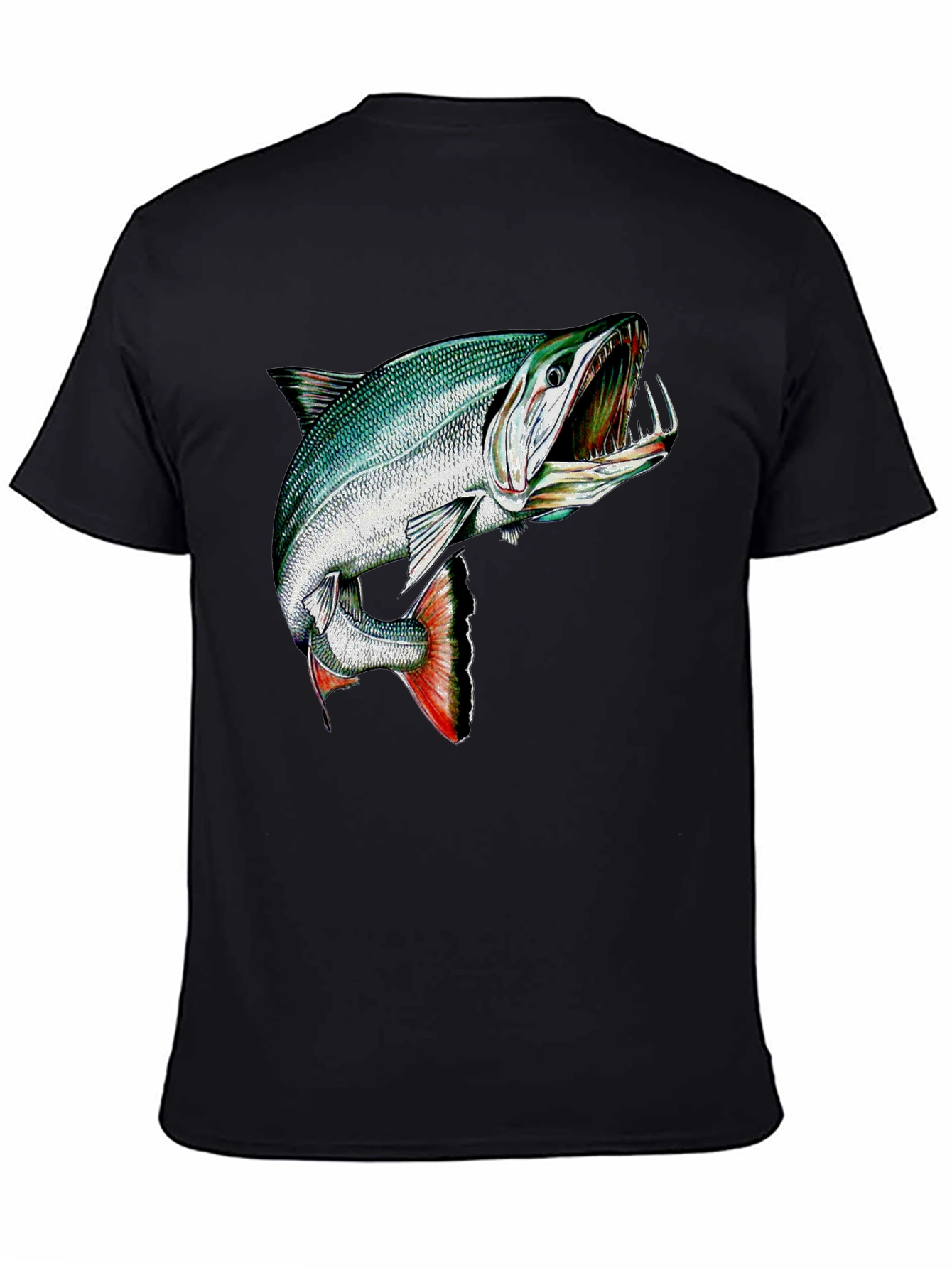 Black T-Shirt with Angler Fish Graphic