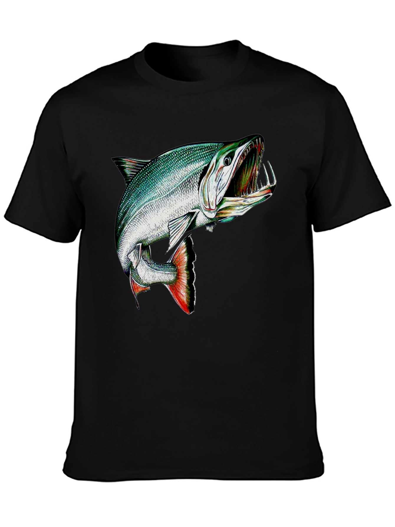Black T-Shirt with Angler Fish Graphic