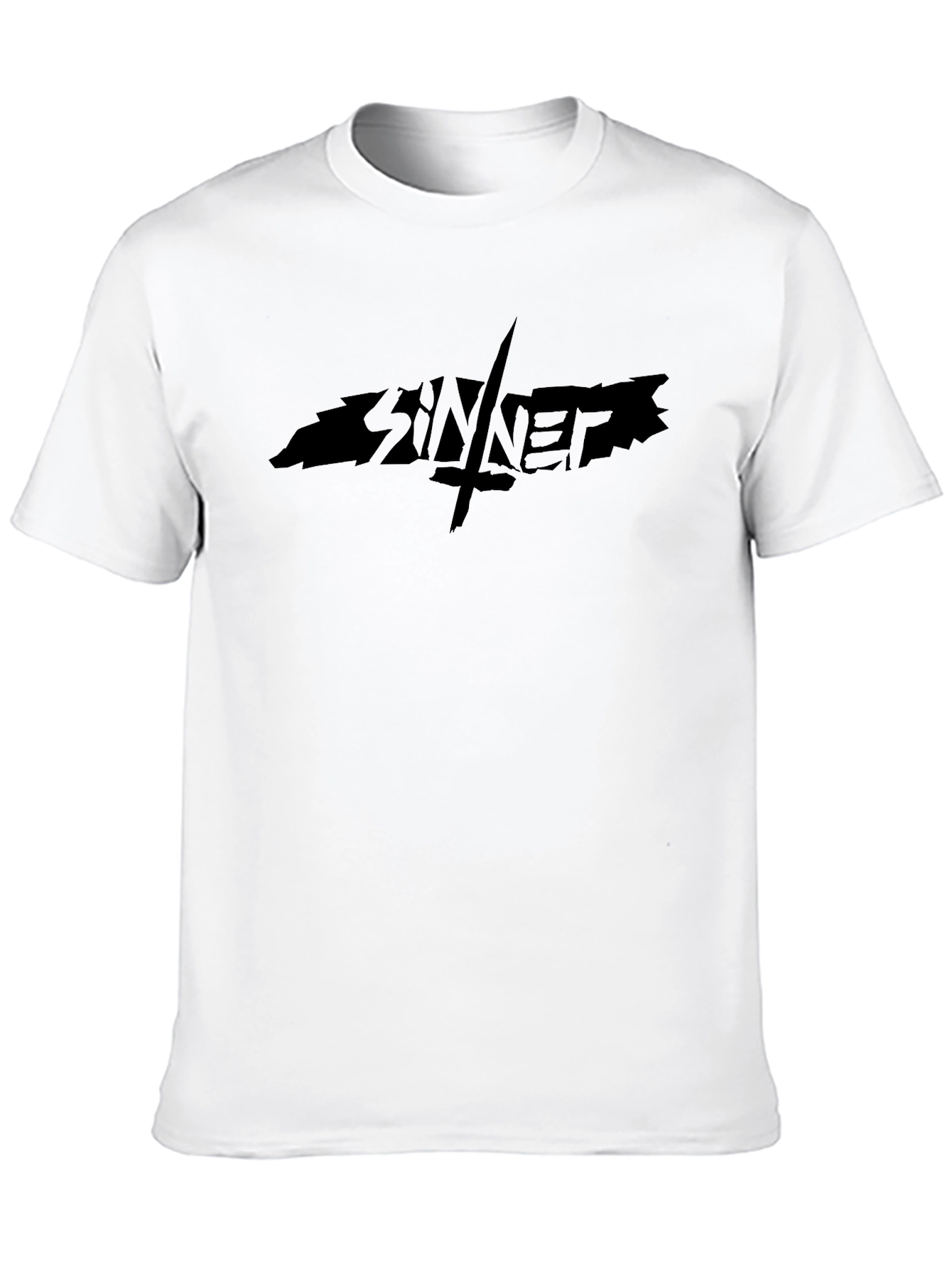 Sinner Graphic Print Black T-Shirt
