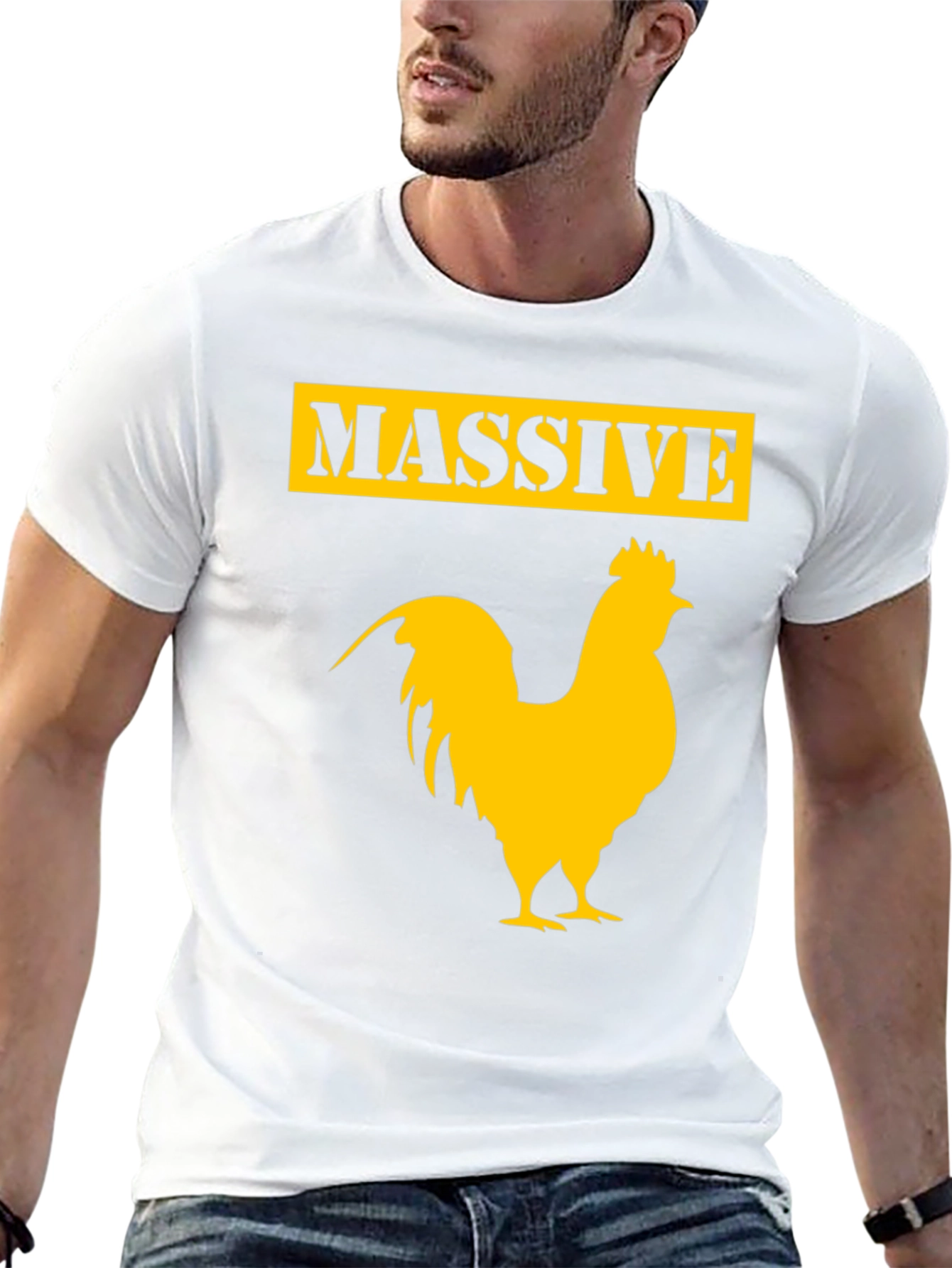 Massive Rooster Graphic Tee - Funny Chicken T-Shirt