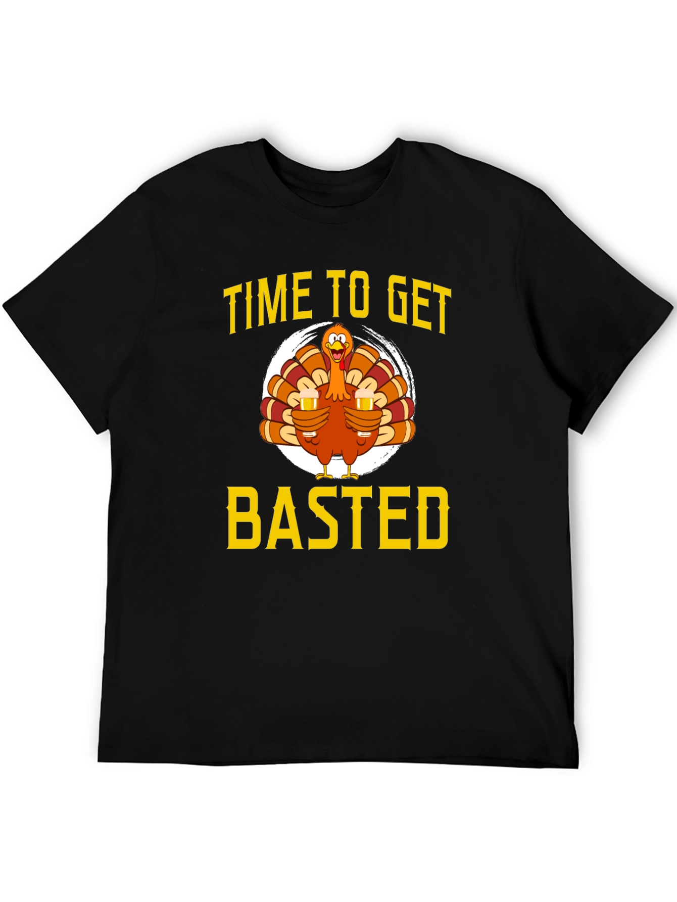 Time To Get Basted Thanksgiving Graphic T-Shirt